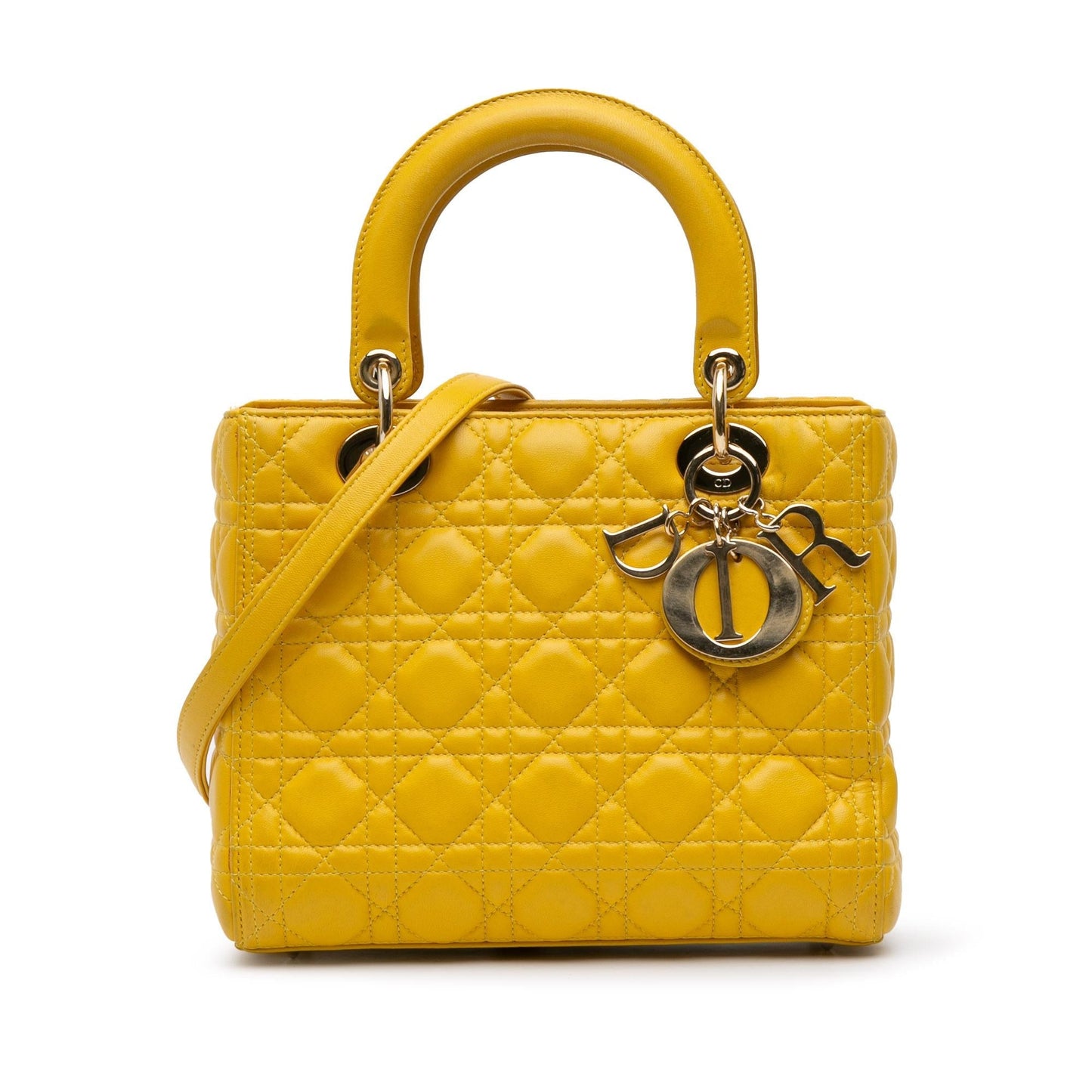 Dior Cannage Lady Satchel Bag Lambskin Medium Lady Dior 11
