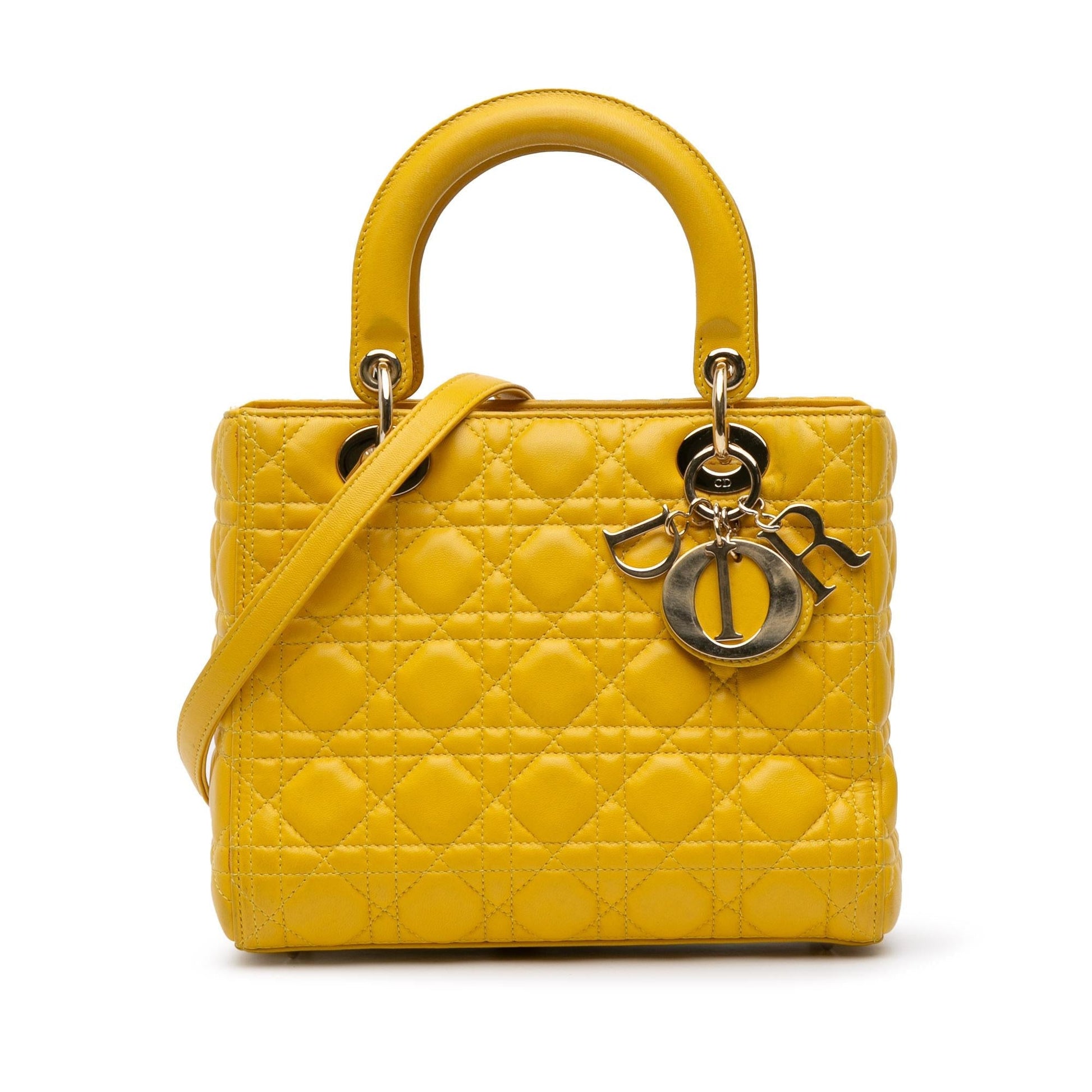 Dior Cannage Lady Satchel Bag Lambskin Medium Lady Dior 11