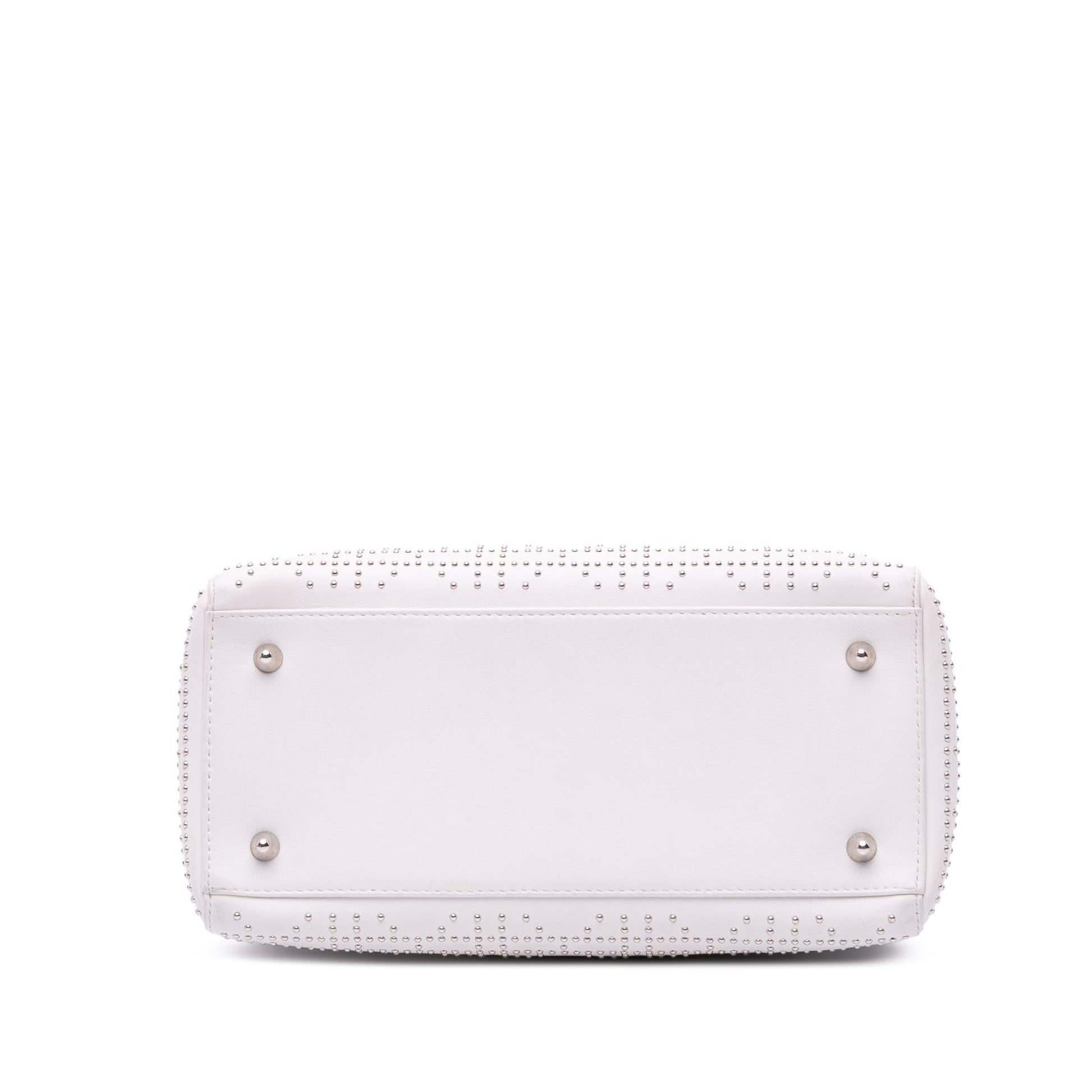 Dior Cannage Studded Lady Satchel Bag Lambskin Medium