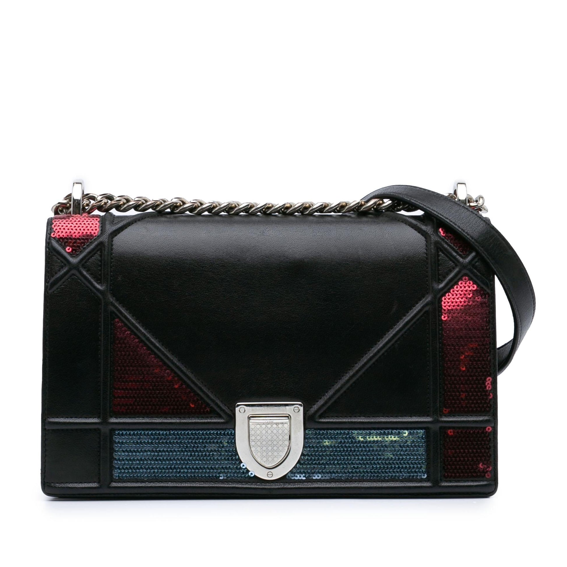 Dior Sequin ama Crossbody Bag Lambskin Medium Flap Diorama Flap 1