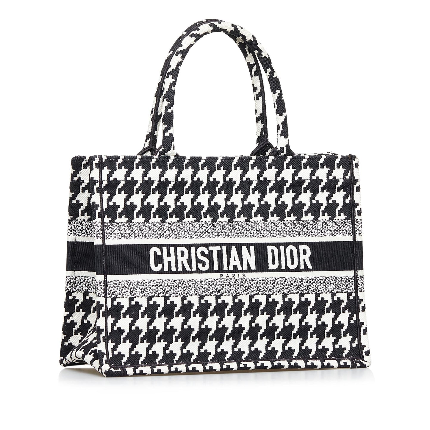 Dior Macro Houndstooth Book Tote Shg Fmpyvr Medium Tote Bag