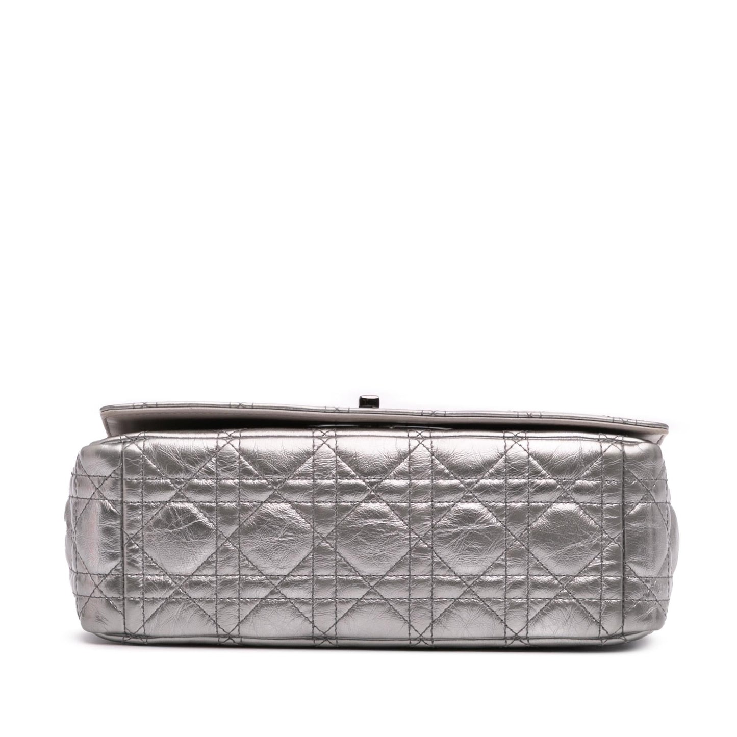 Dior Metallic Calfskin Cannage Supple Caro Bag Medium Crossbody Bag