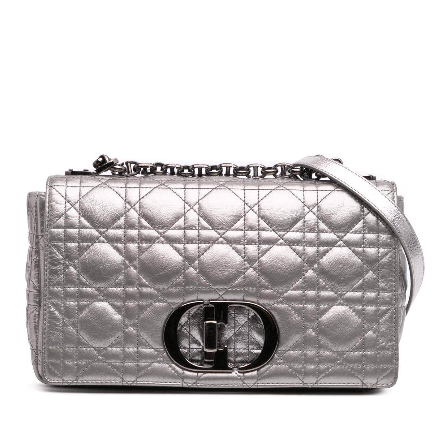 Dior Metallic Calfskin Cannage Supple Caro Bag Medium Crossbody Bag Caro Bag 2