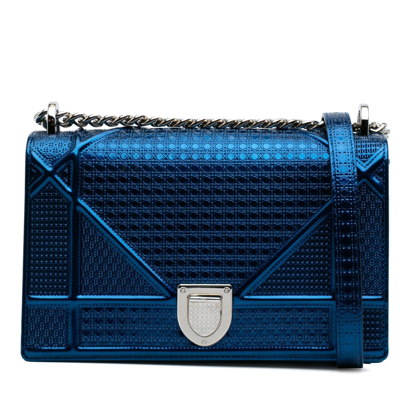 Dior Metallic Microcannage ama Crossbody Patent Medium Crossbody Bag Diorama Crossbody 1