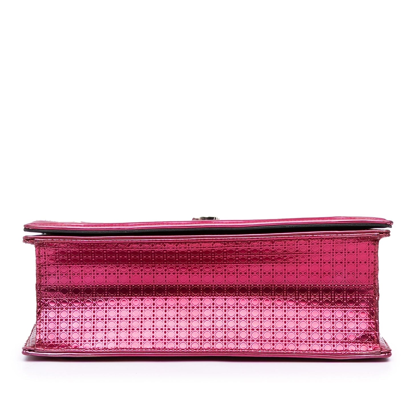Dior Metallic Microcannage ama Crossbody Bag Patent Medium Flap Diorama Flap 1