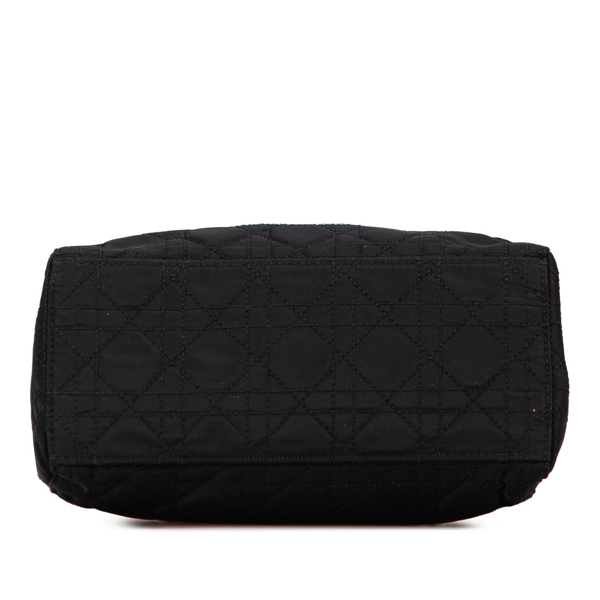 Dior Cannage Lady Satchel Bag Nylon Medium