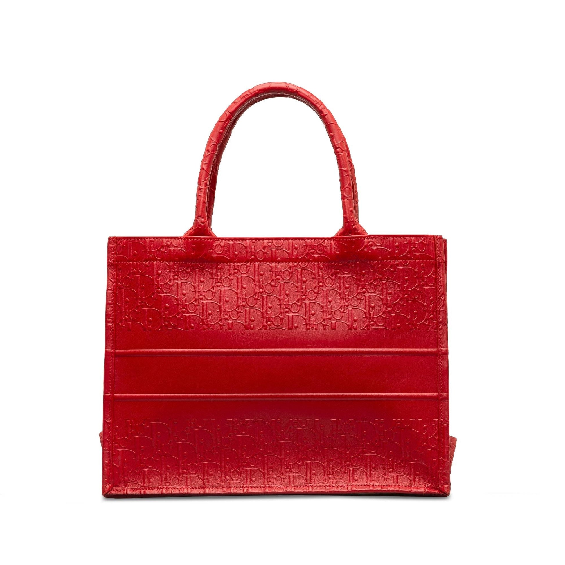 Dior Oblique Book Tote Shg Iqfn3C Leather Medium Embossed Tote Bag