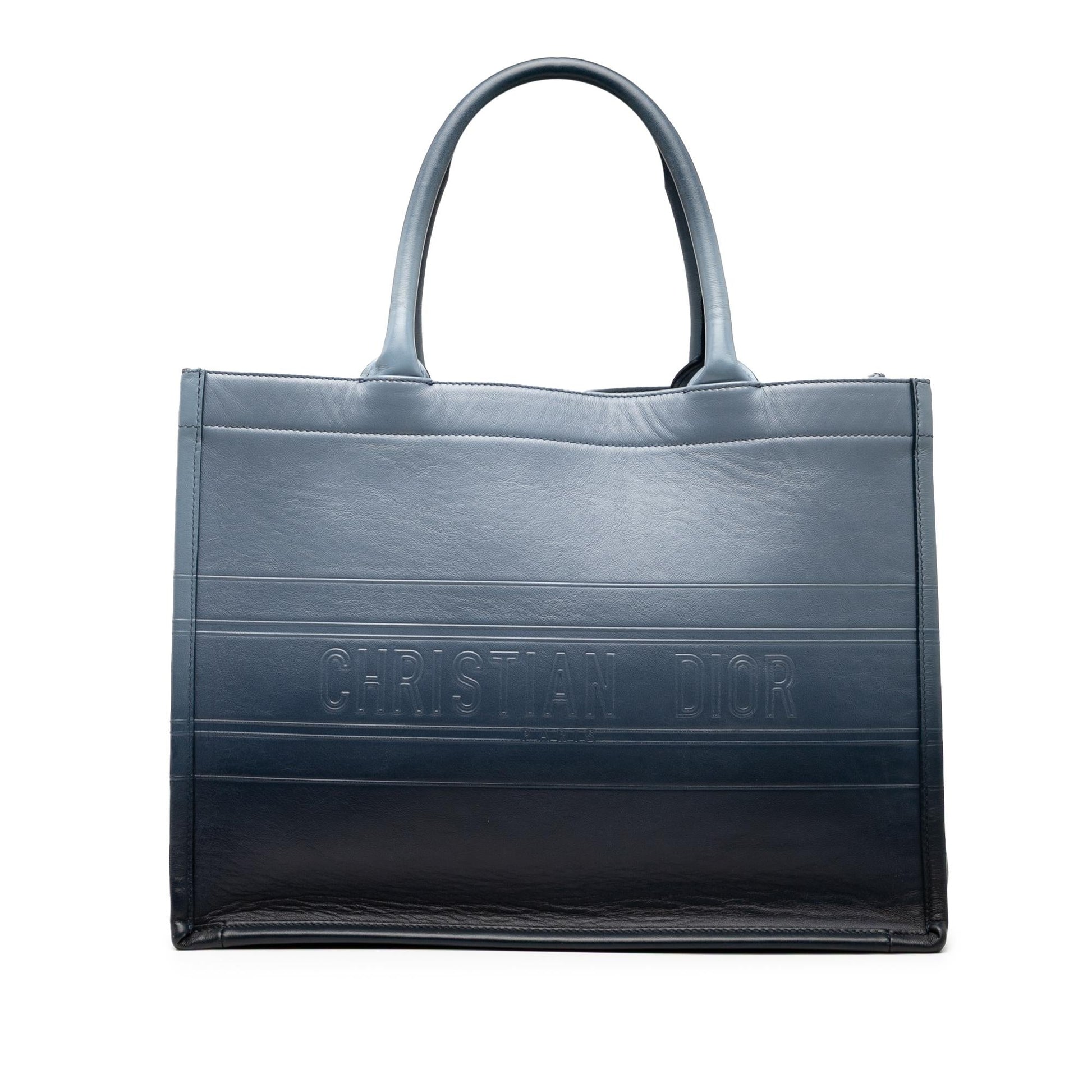 Dior Ombre Book Tote Leather Medium Embossed Tote Bag