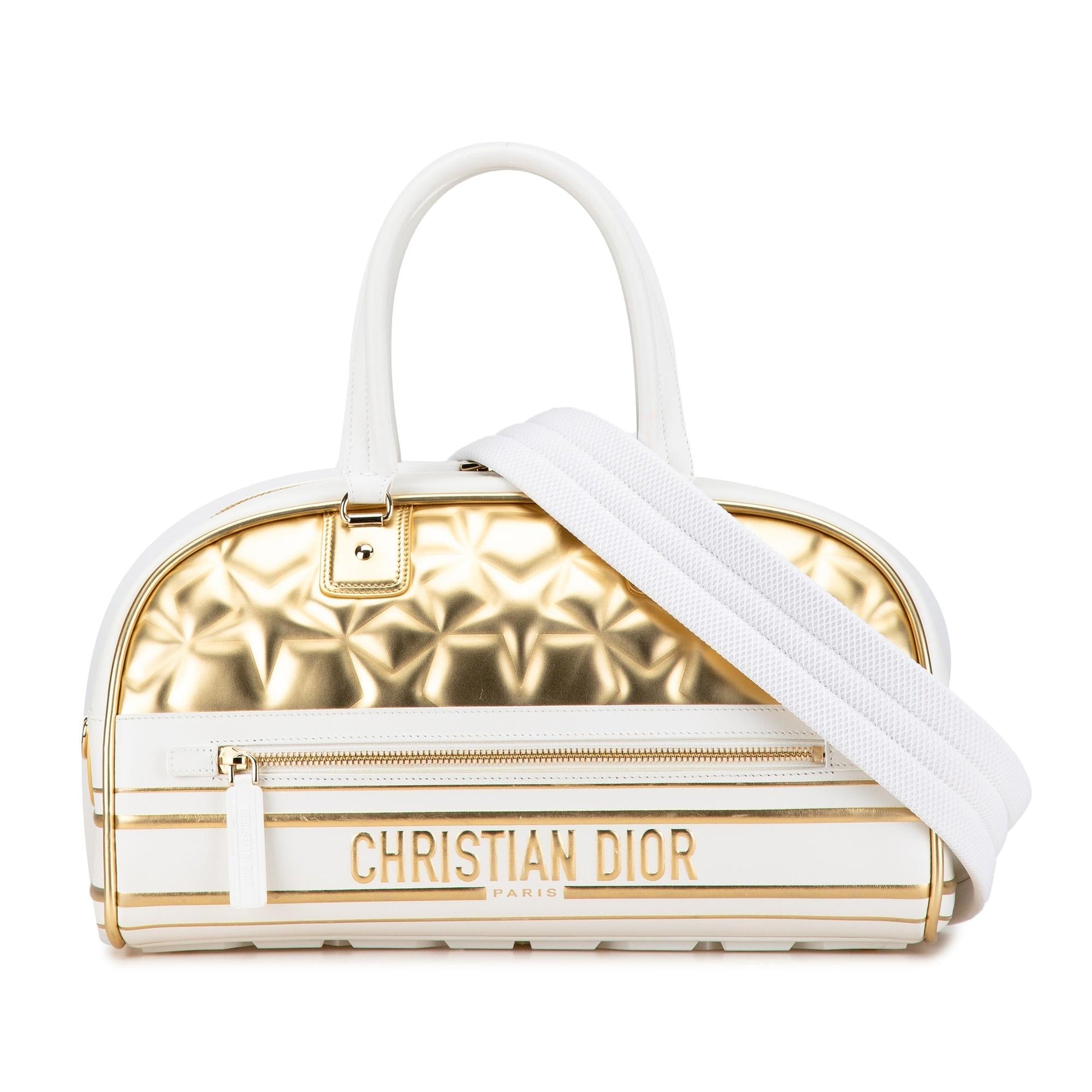 Dior Padded Etoile Vibe Bowling Bag Leather Medium Zip Satchel Bag Bowling Bag 1
