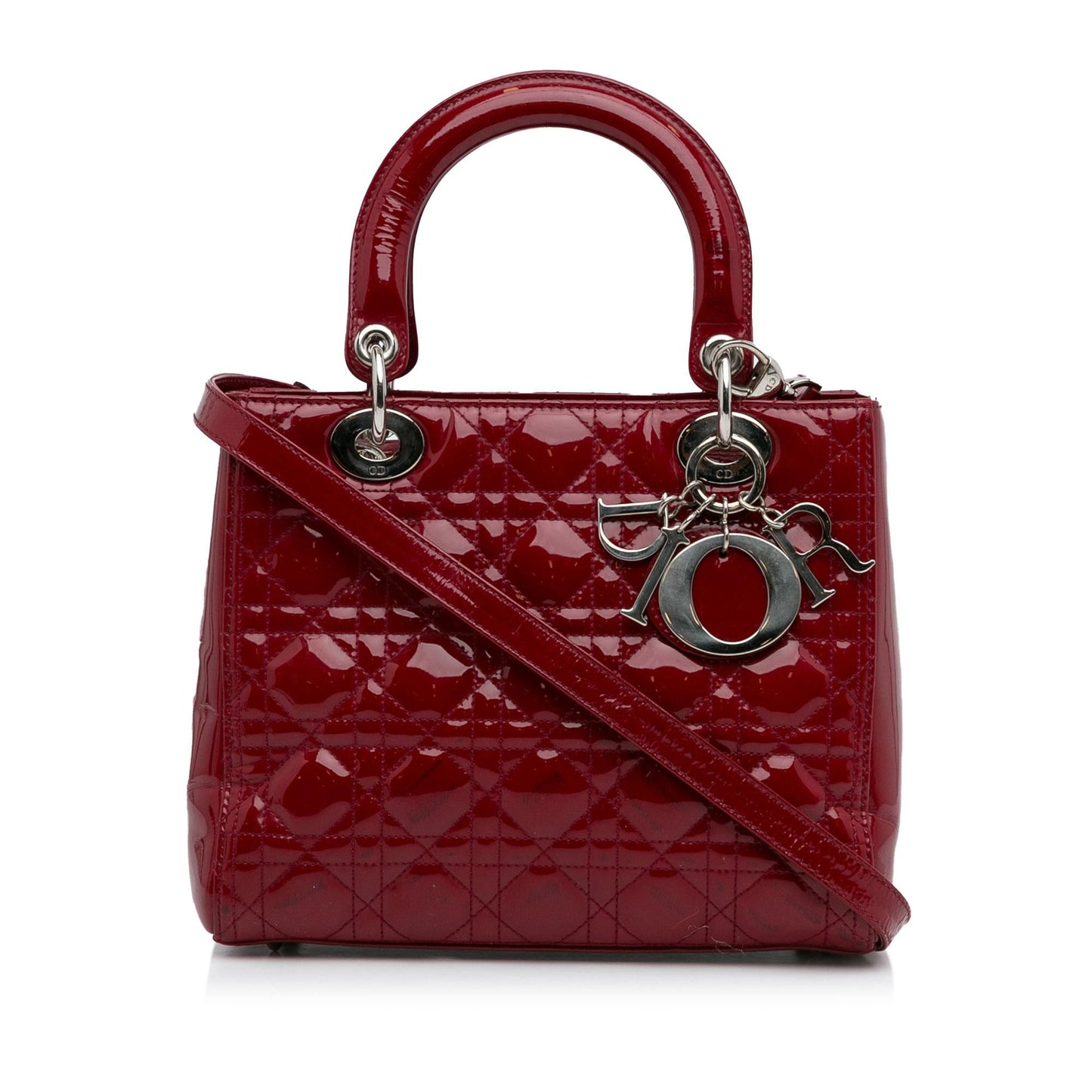Dior Cannage Lady Shg 8Ykoe0 Satchel Bag Patent Medium