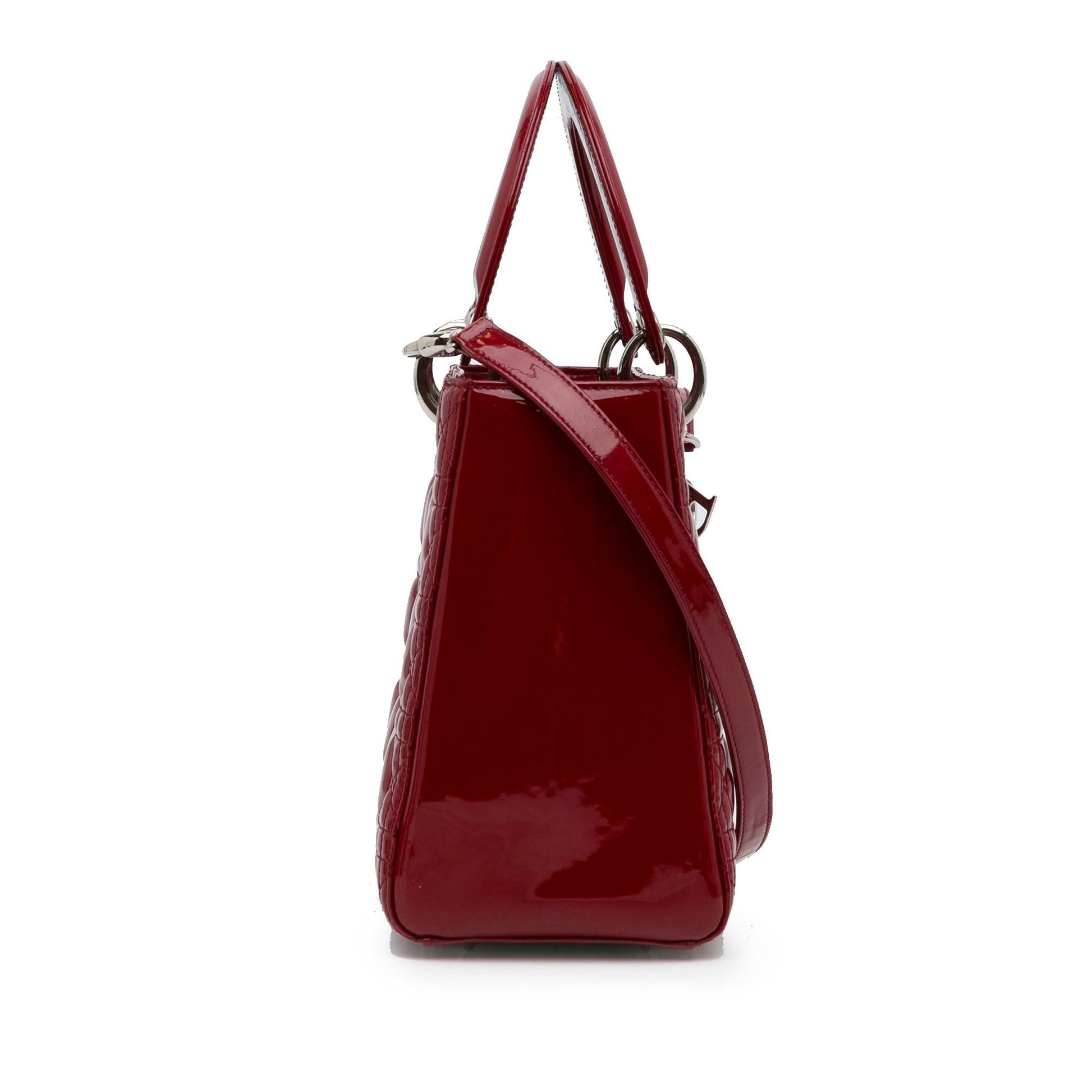 Dior Cannage Lady Shg Mfpz0Z Satchel Bag Patent Medium