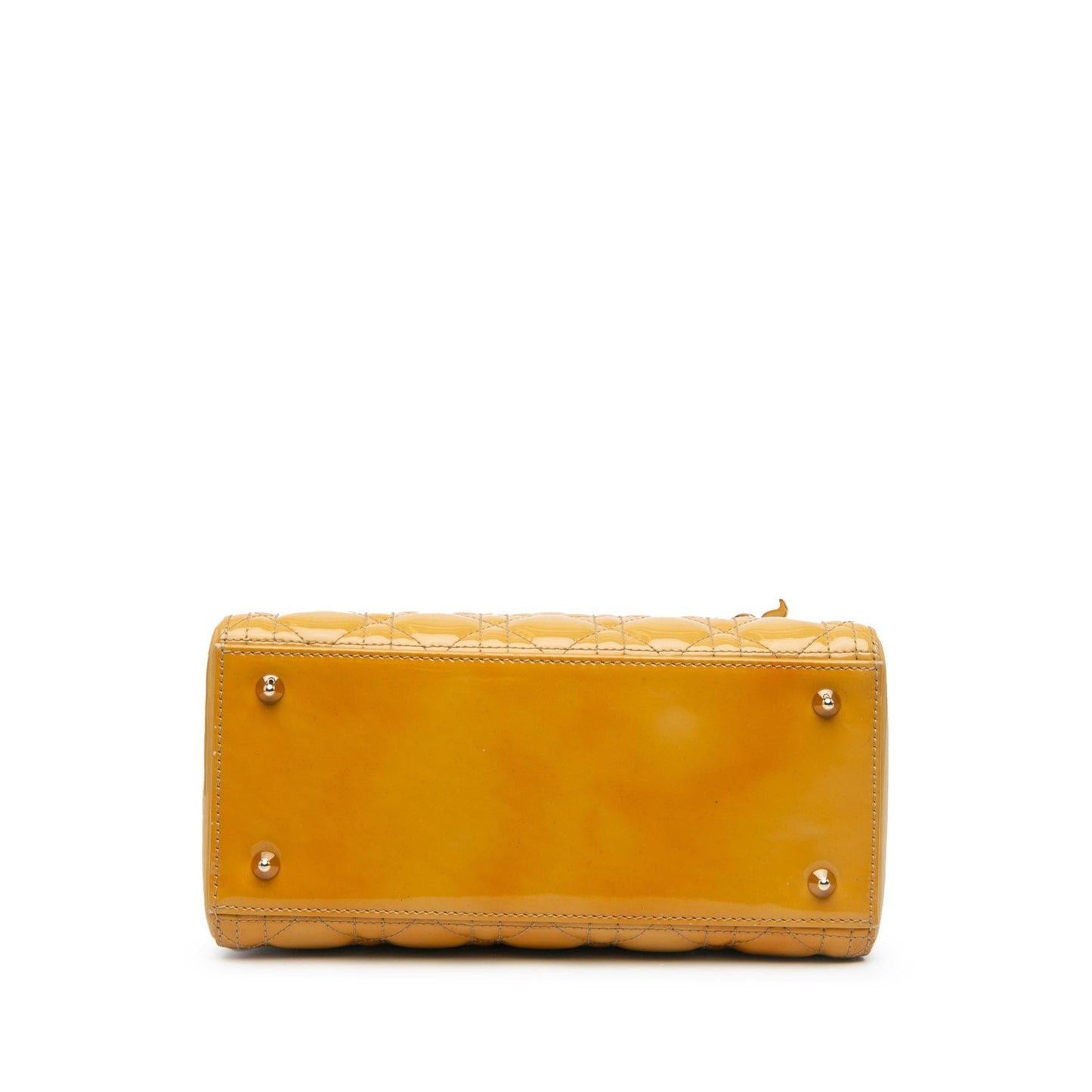 Dior Cannage Lady Satchel Bag Patent Medium