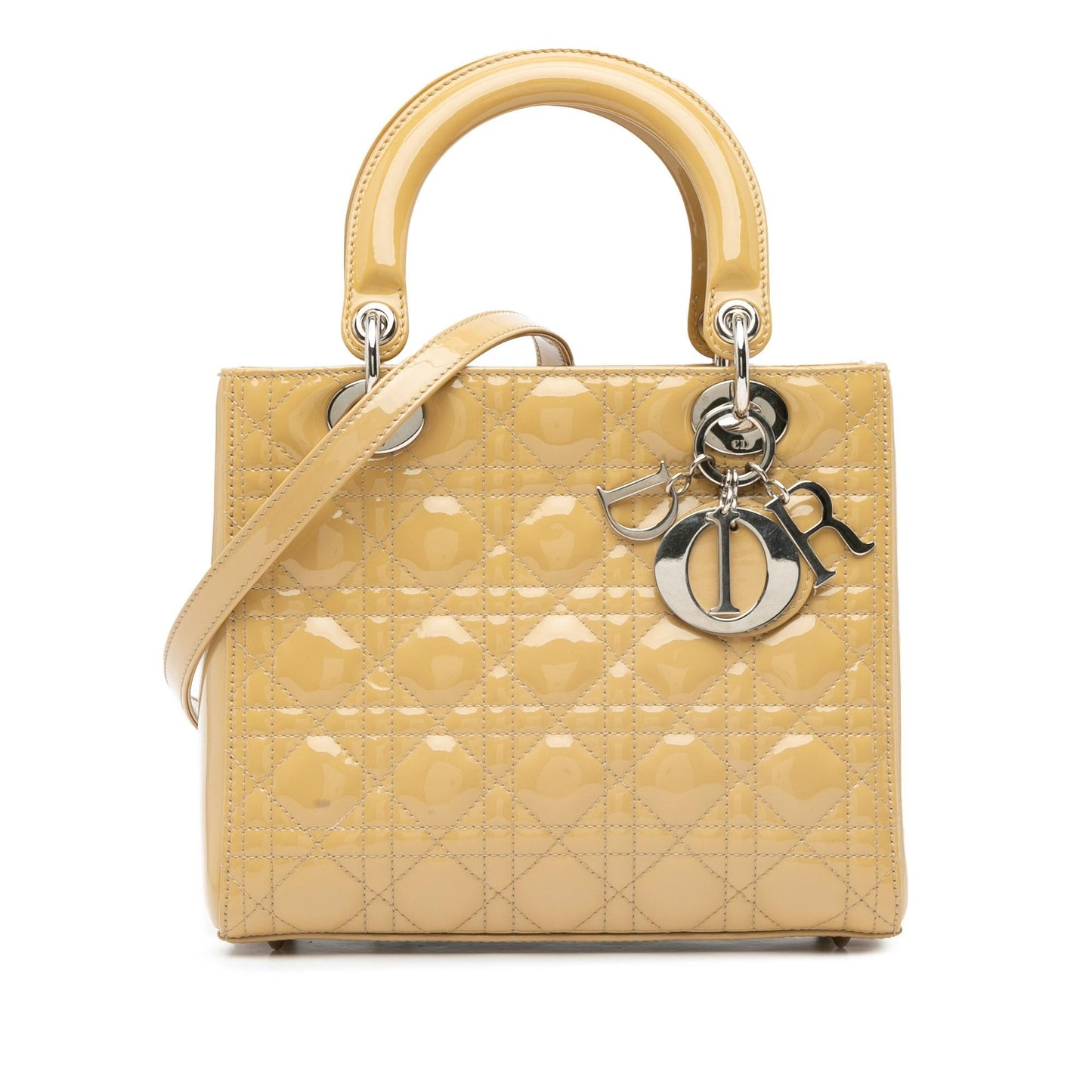 Dior Cannage Lady Satchel Bag Patent Medium Dior Shg Gtxd3S