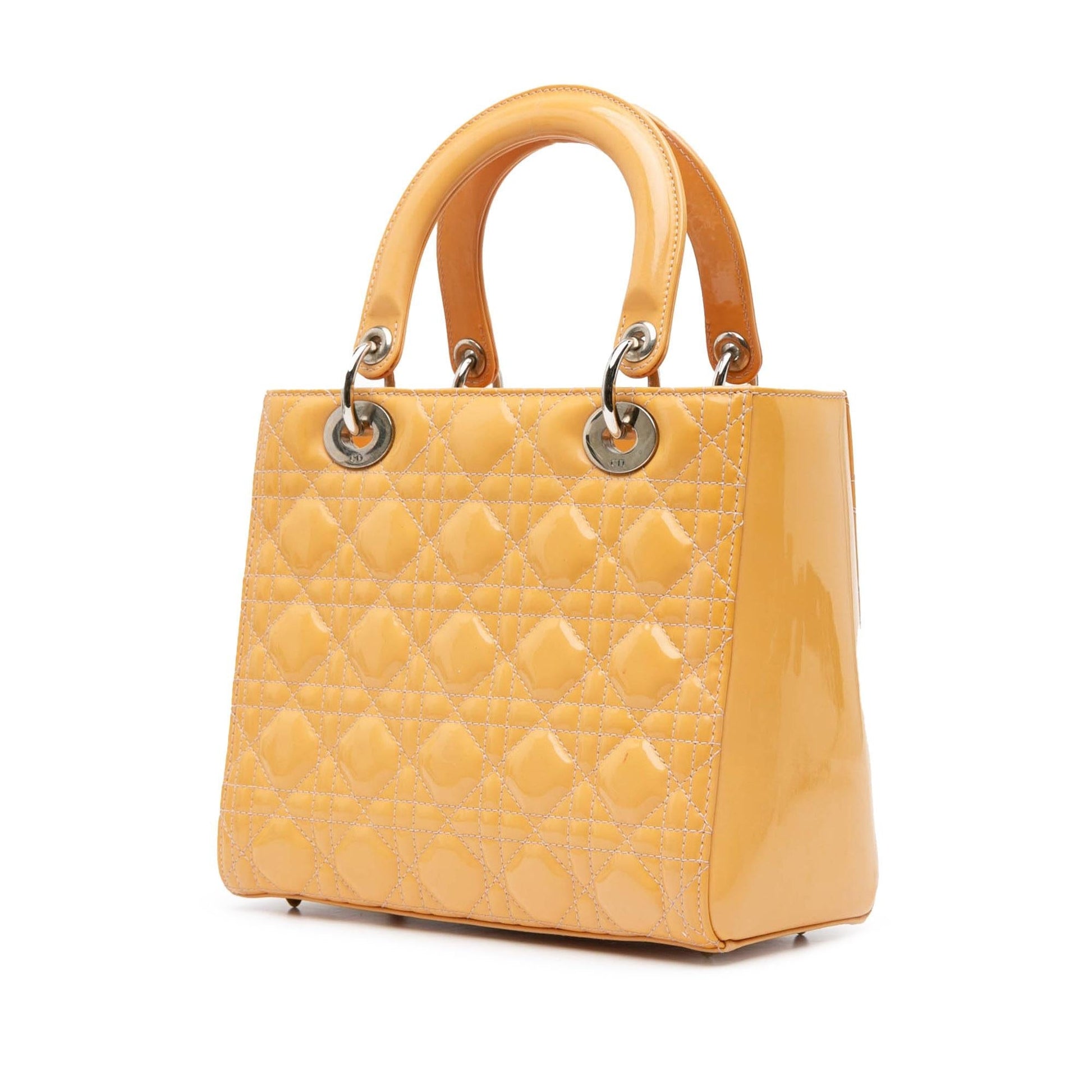 Dior Cannage Lady Satchel Bag Patent Medium Lady Dior 1