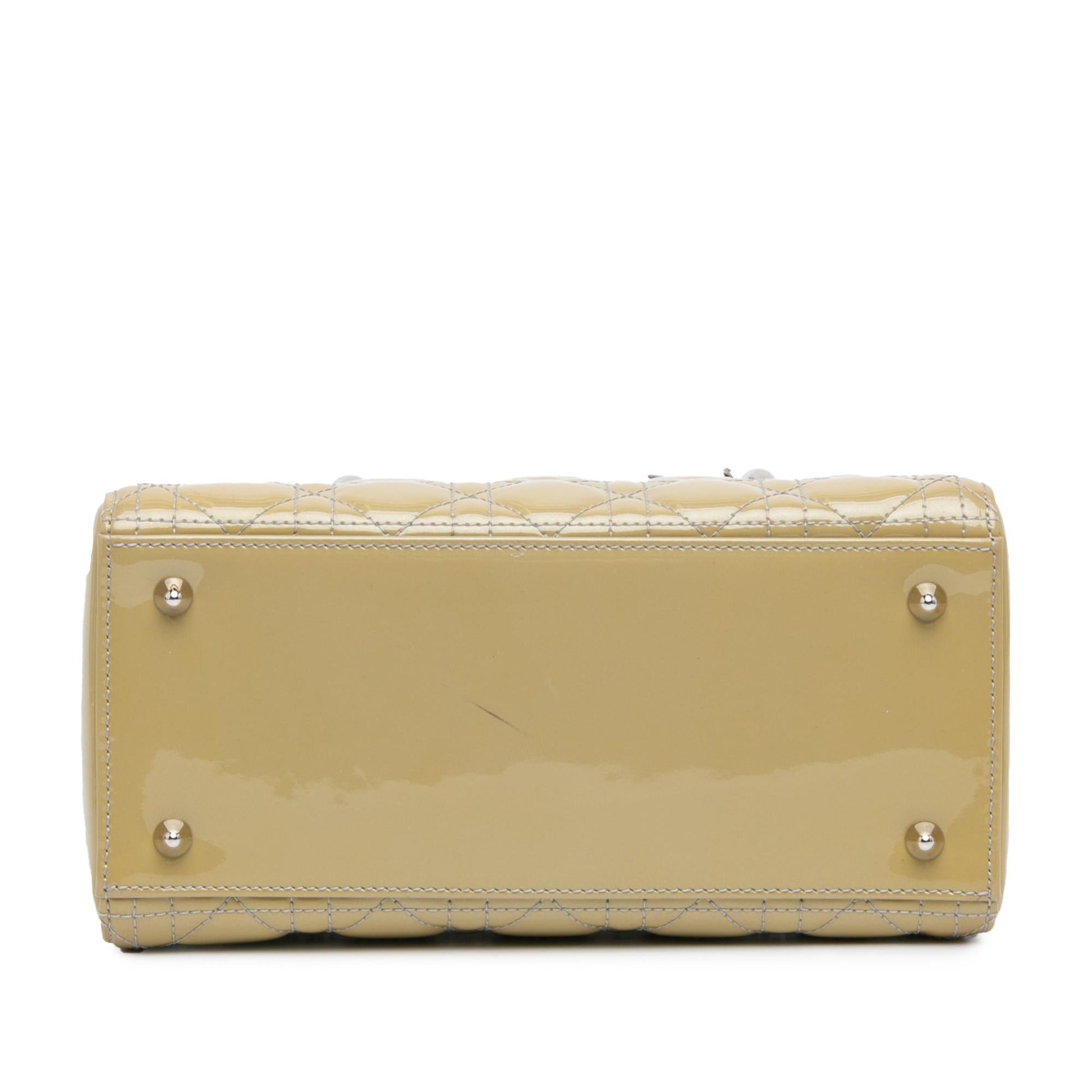 Dior Cannage Lady Satchel Bag Patent Medium Lady Dior 3