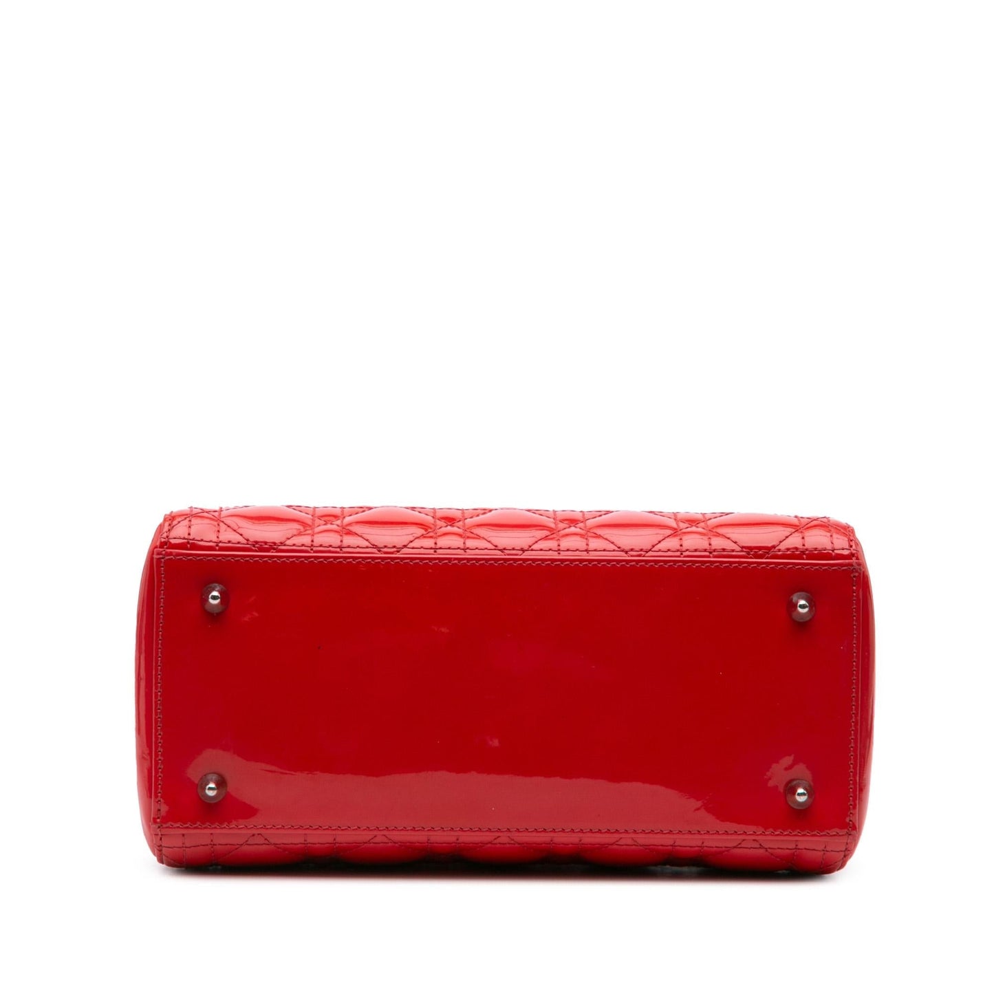 Dior Cannage Lady Satchel Bag Patent Medium Lady Dior 4