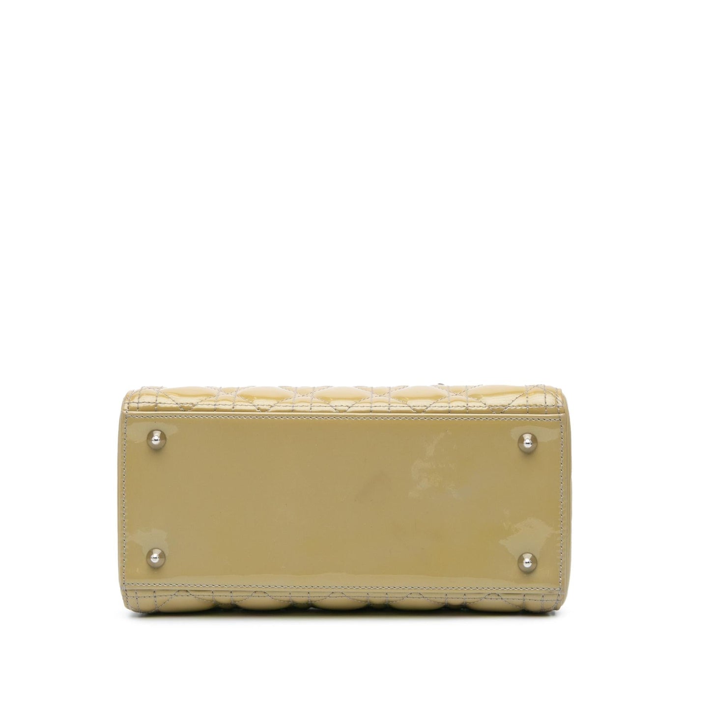 Dior Cannage Lady Satchel Bag Patent Medium Lady Dior 14