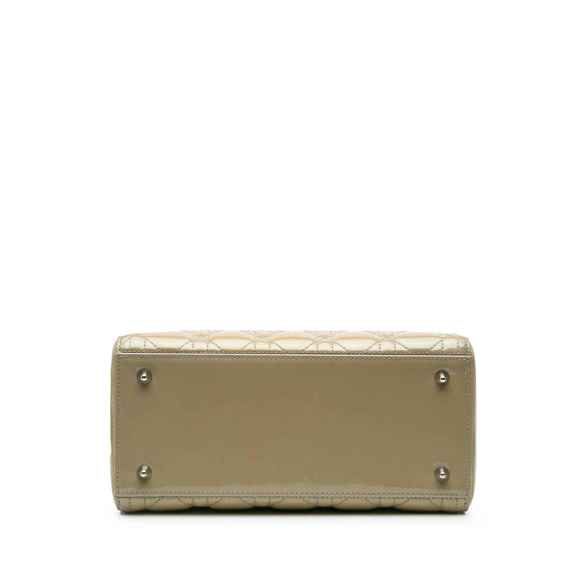 Dior Cannage Lady Satchel Bag Patent Medium Lady Dior 15