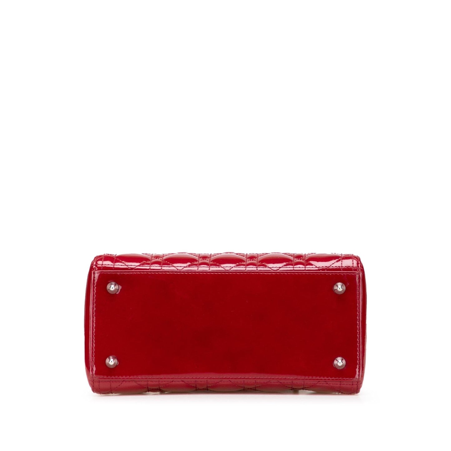 Dior Cannage Lady Satchel Bag Patent Medium Lady Dior 25