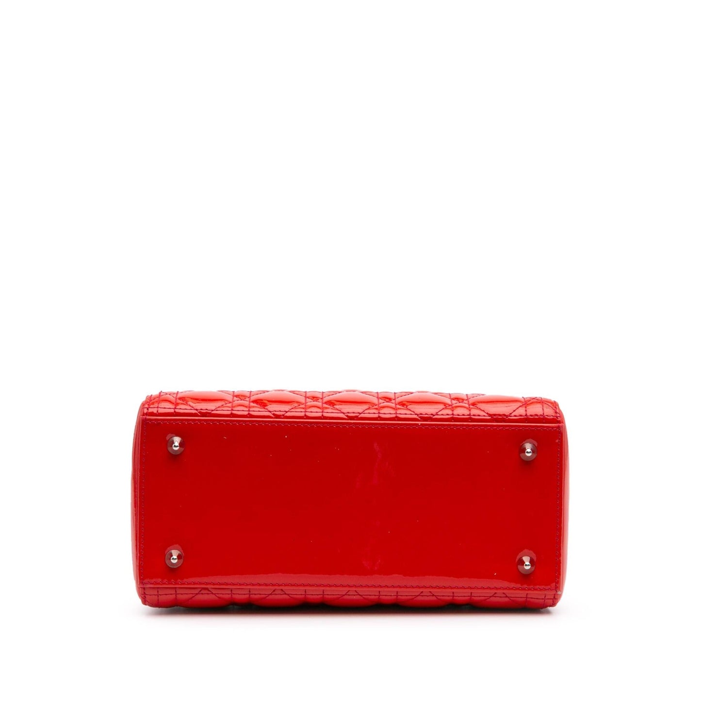 Dior Cannage Lady Satchel Bag Patent Medium Lady Dior 23