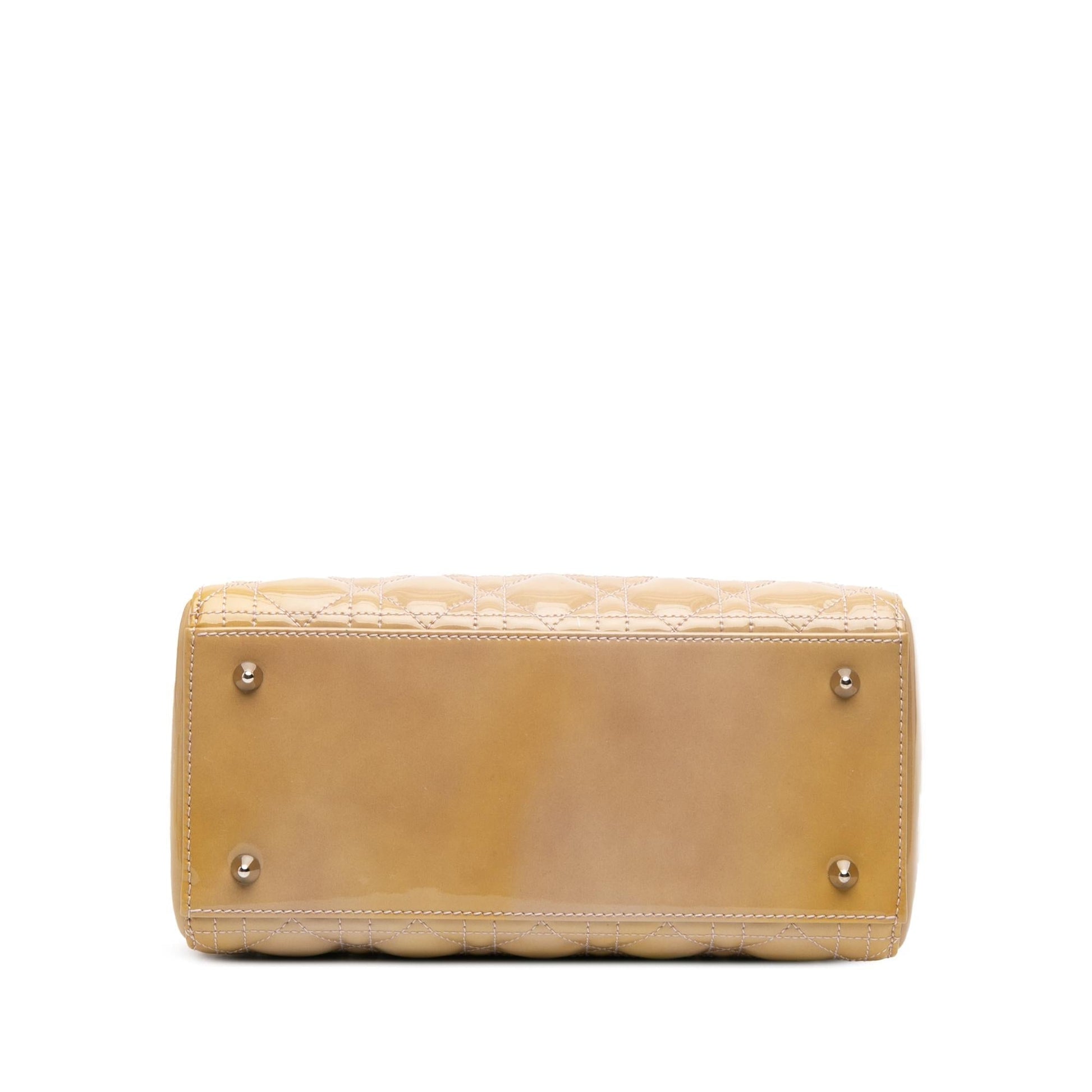 Dior Cannage Lady Satchel Bag Patent Medium Lady Dior 30