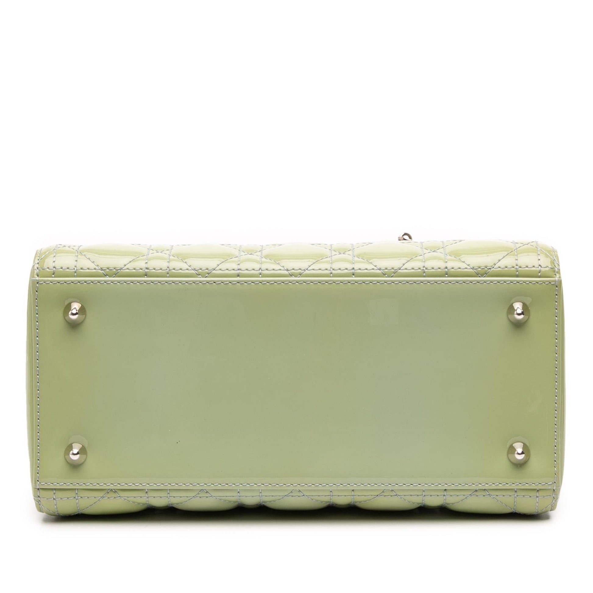 Dior Cannage Lady Satchel Bag Patent Medium Lady Dior 31