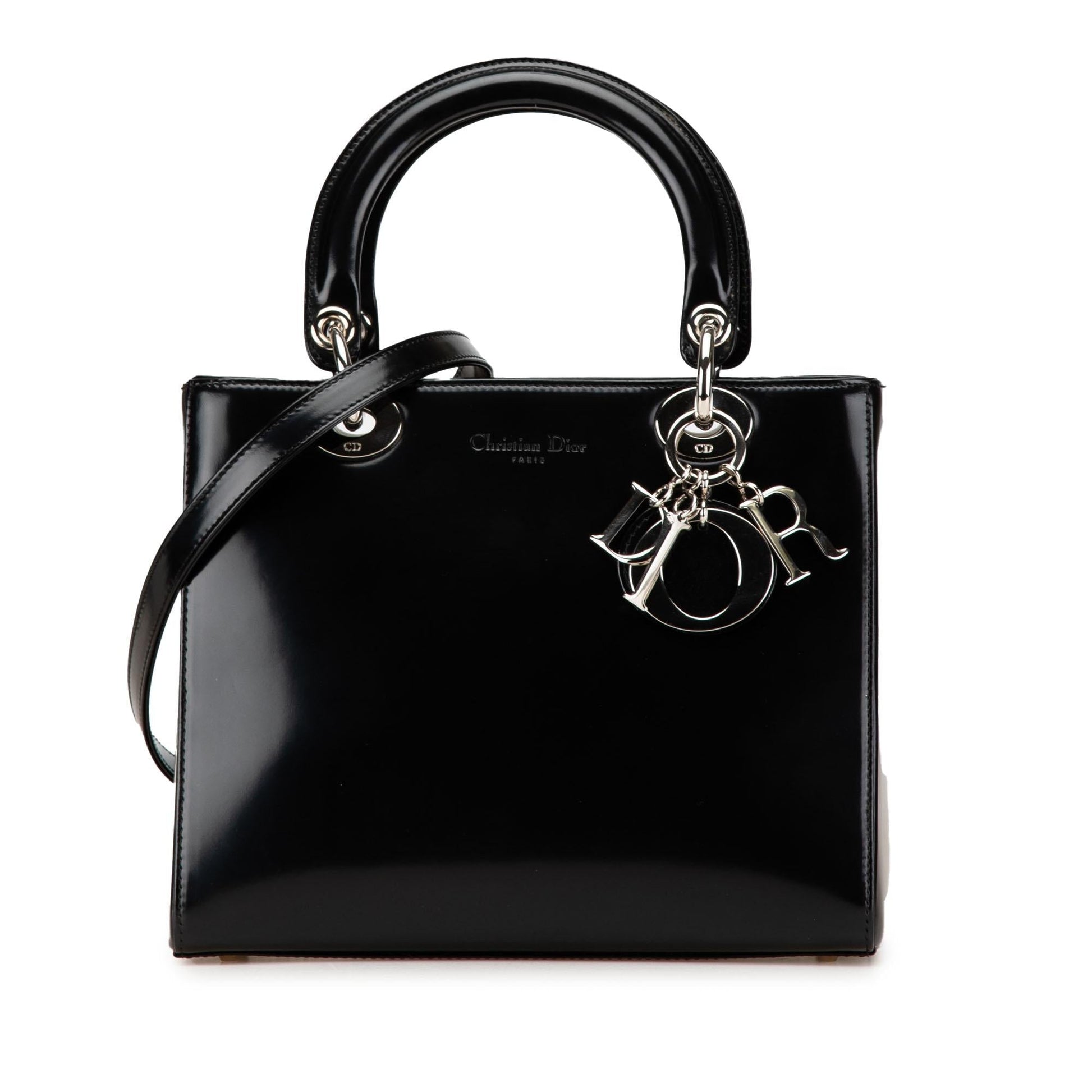 Dior Lady Satchel Bag Patent Medium