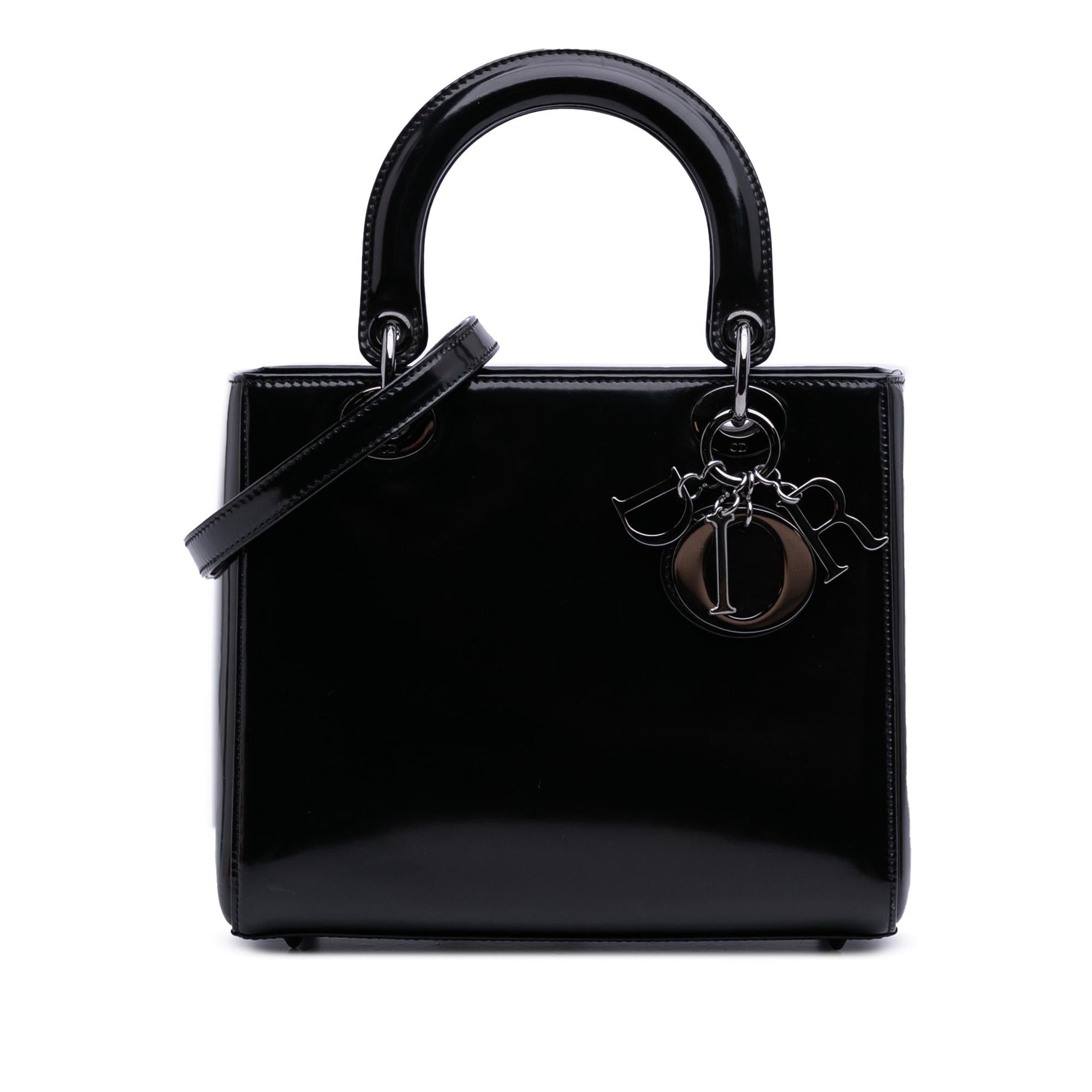 Dior Lady Satchel Bag Patent Medium Lady Dior 1