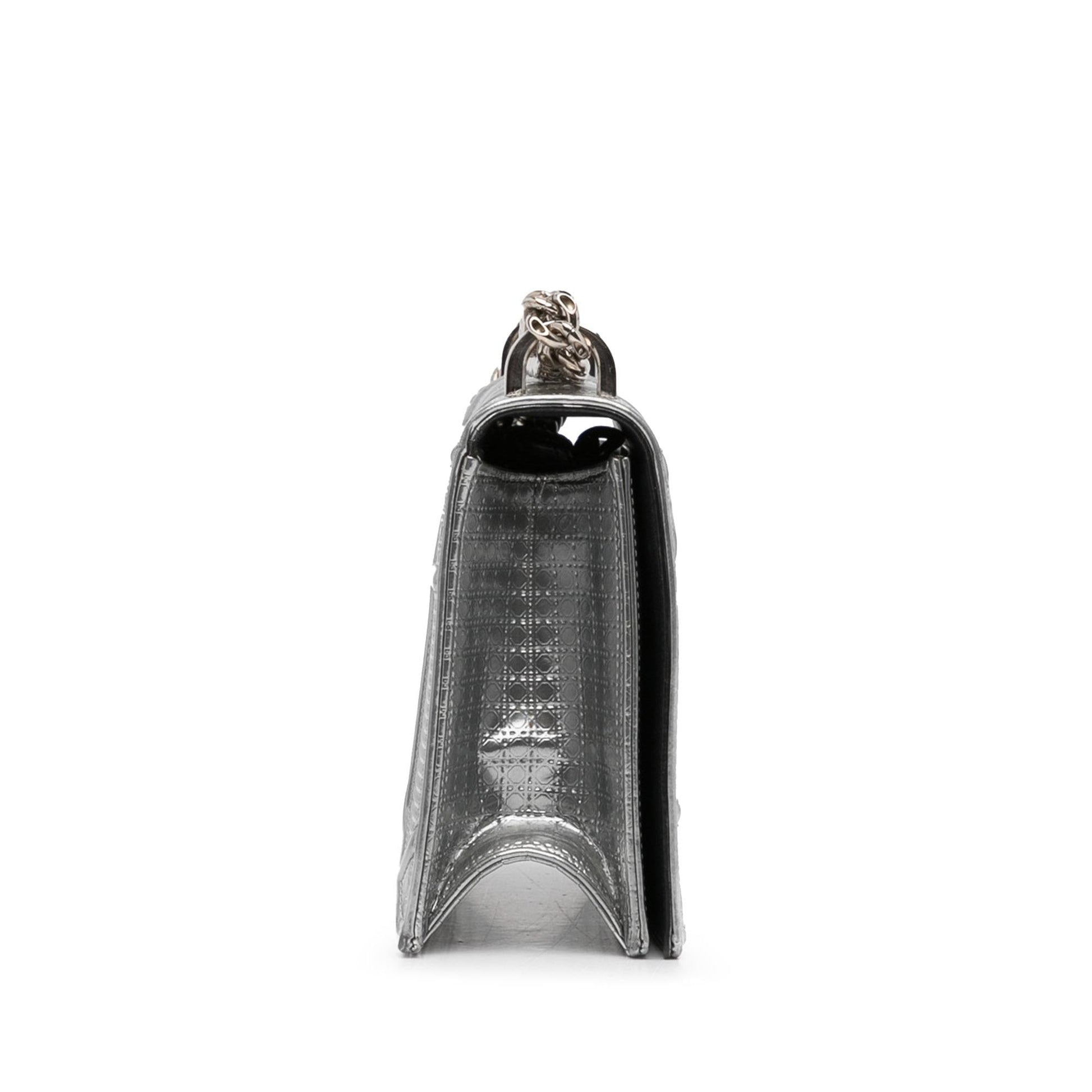 Dior Microcannage ama Shg Ybosaf Crossbody Bag Patent Medium