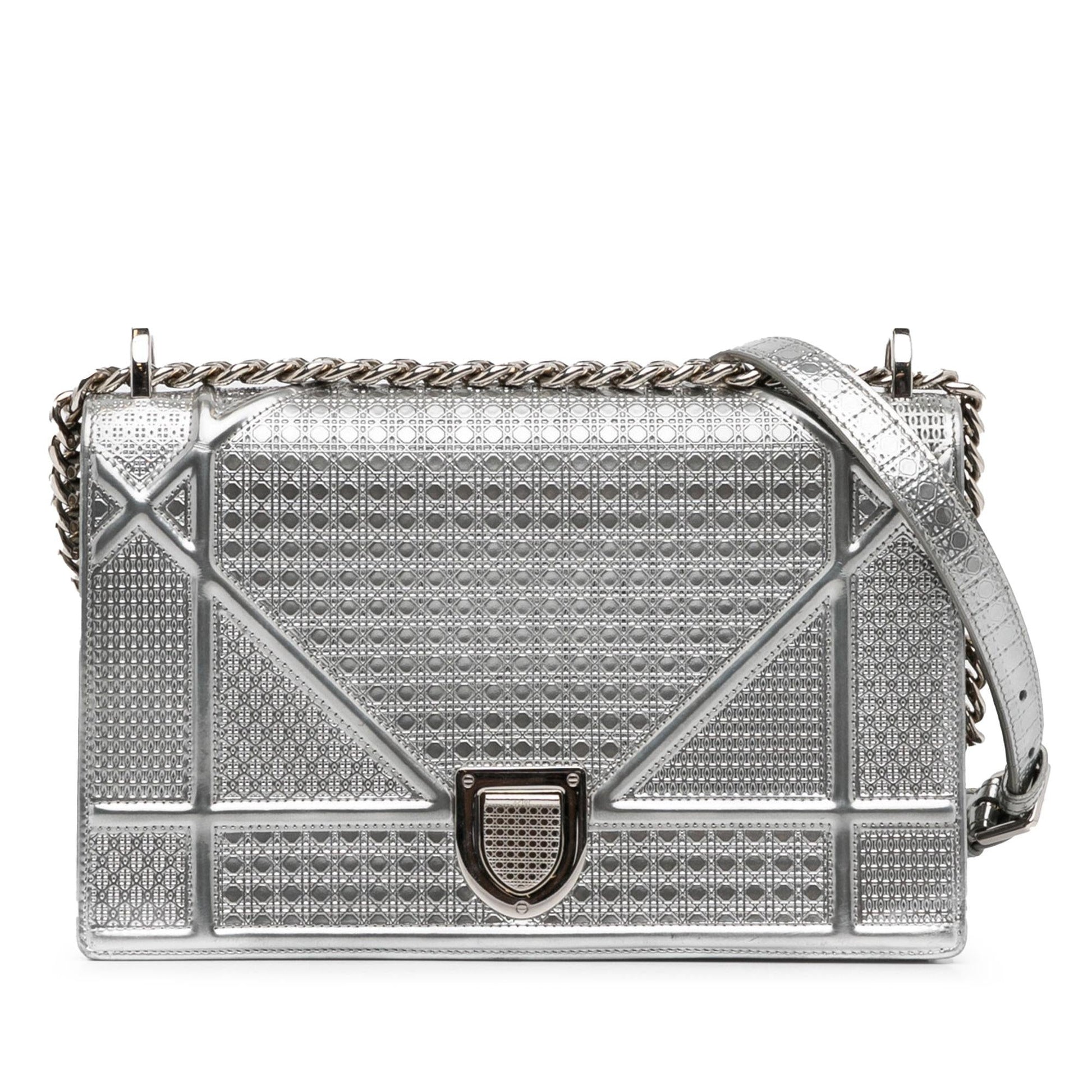 Dior Microcannage ama Shg Ybosaf Crossbody Bag Patent Medium