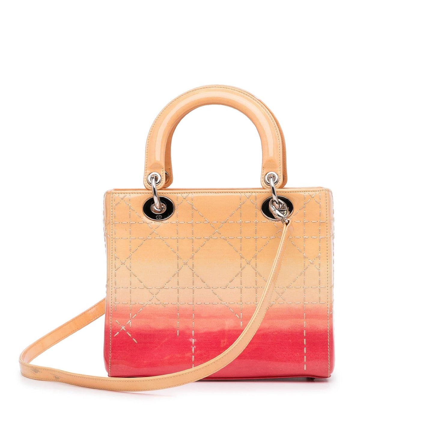 Dior Ombre Cannage Lady Shg Jrdtnf Satchel Bag Patent Medium