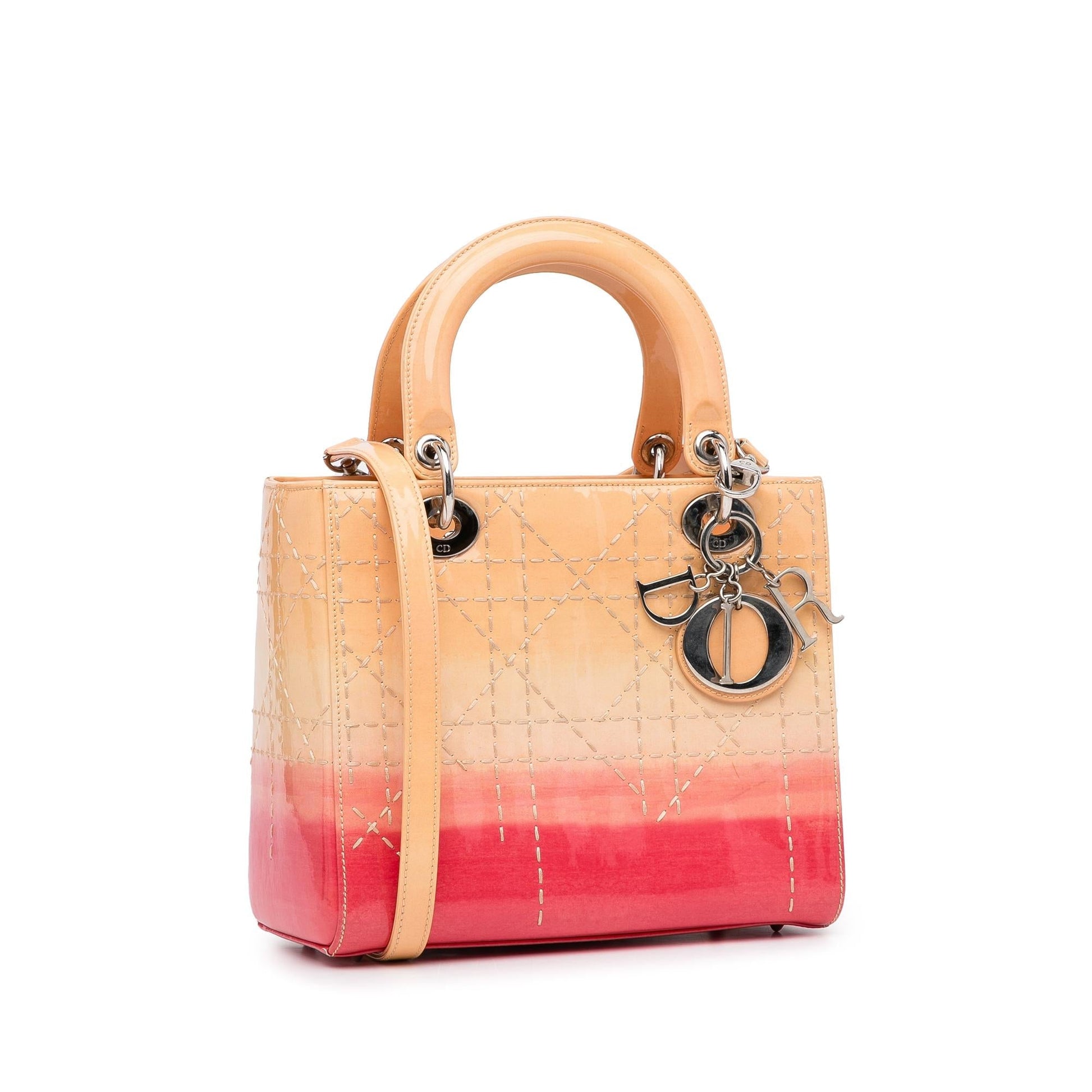 Dior Ombre Cannage Lady Shg Jrdtnf Satchel Bag Patent Medium