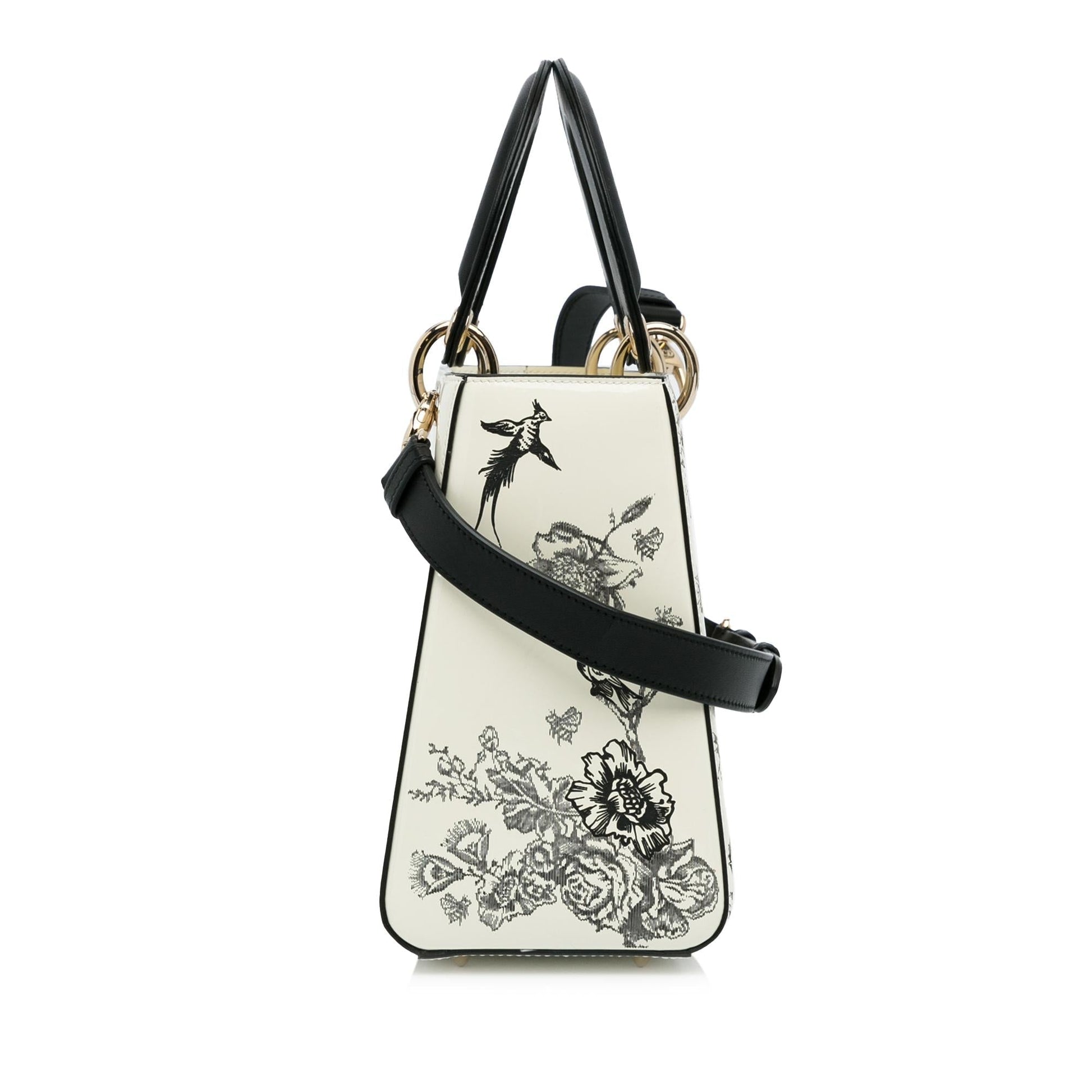 Dior Toile De Jouy Lady Shg Srqnuo Satchel Bag Patent Medium