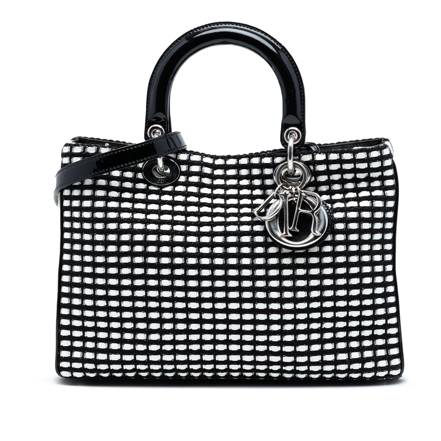 Dior And Tweed issimo Satchel Patent Medium Satchel Bag