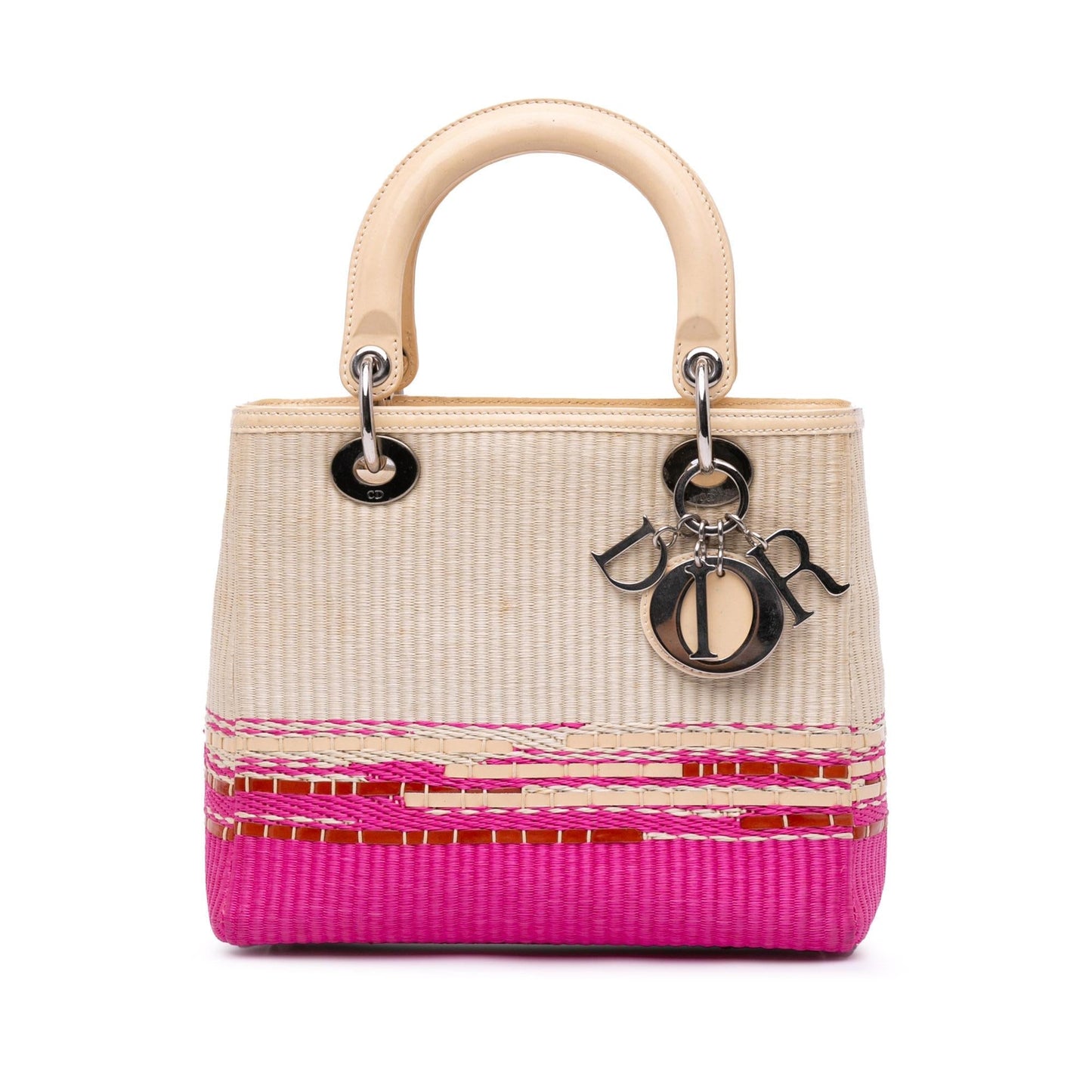 Dior Lady Satchel Bag Raffia Medium Lady Dior 1