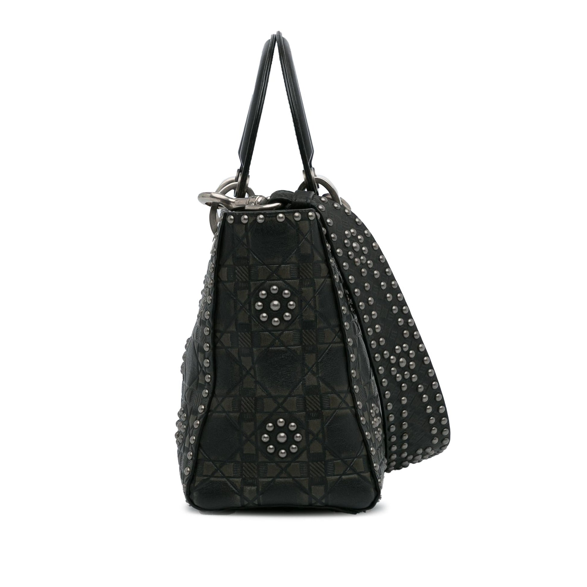 Dior Studded Cannage Supple Lady Shg Smh9P5 Satchel Bag Medium