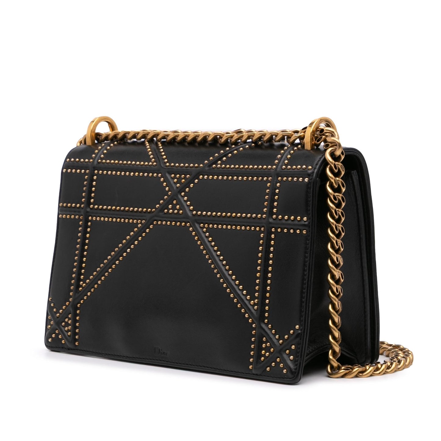 Dior Studded ama Crossbody Bag Lambskin Medium Flap