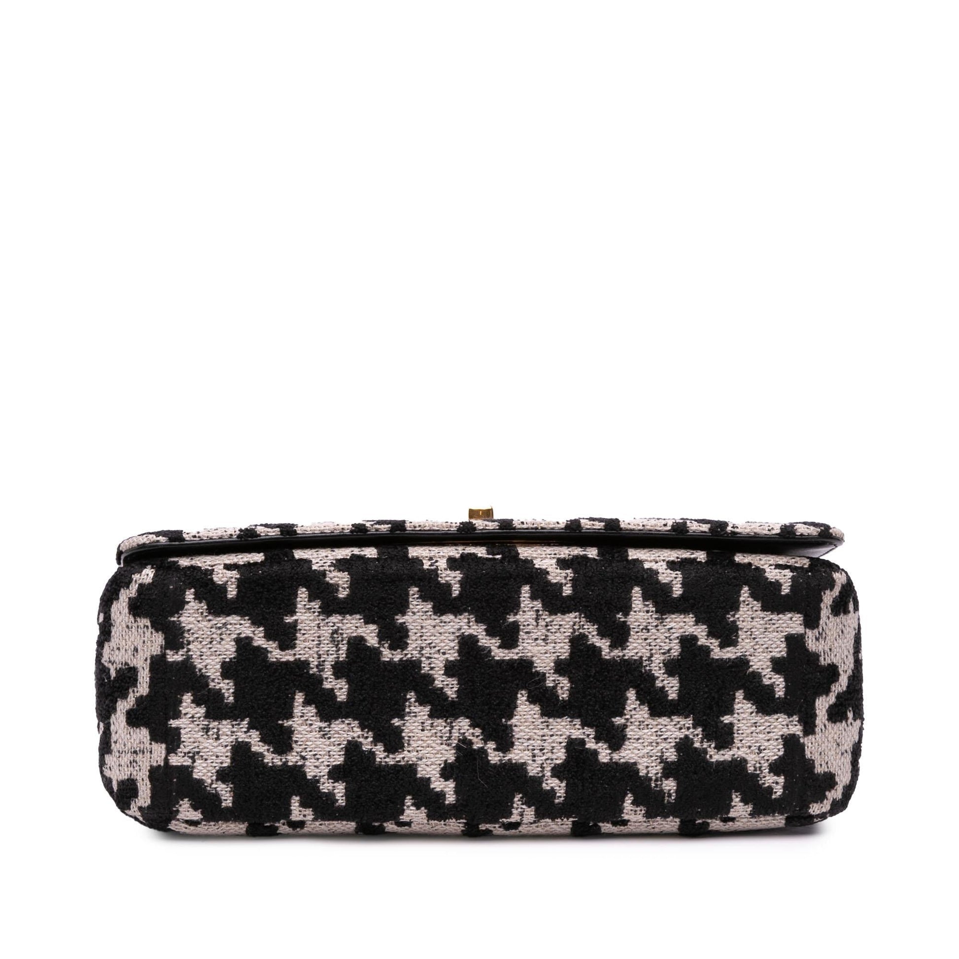 Dior Technical Macro Houndstooth Caro Bag Canvas Medium Crossbody Bag