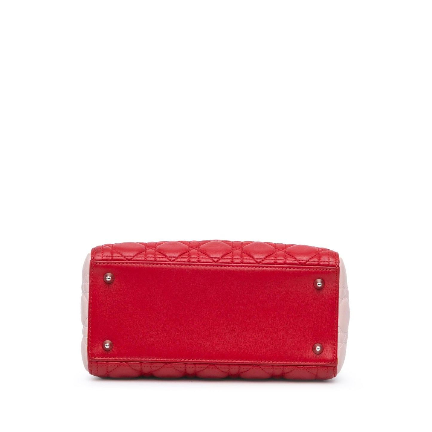 Dior Tricolor Cannage Lady Satchel Bag Lambskin Medium Lady Dior 11