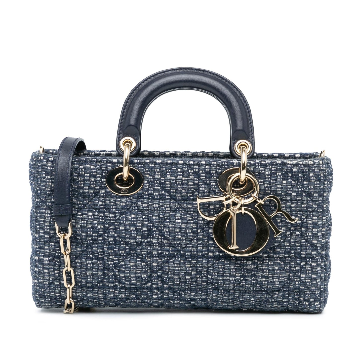 Dior Tweed Cannage Lady Joy Shg Tjbizo Satchel Bag Medium