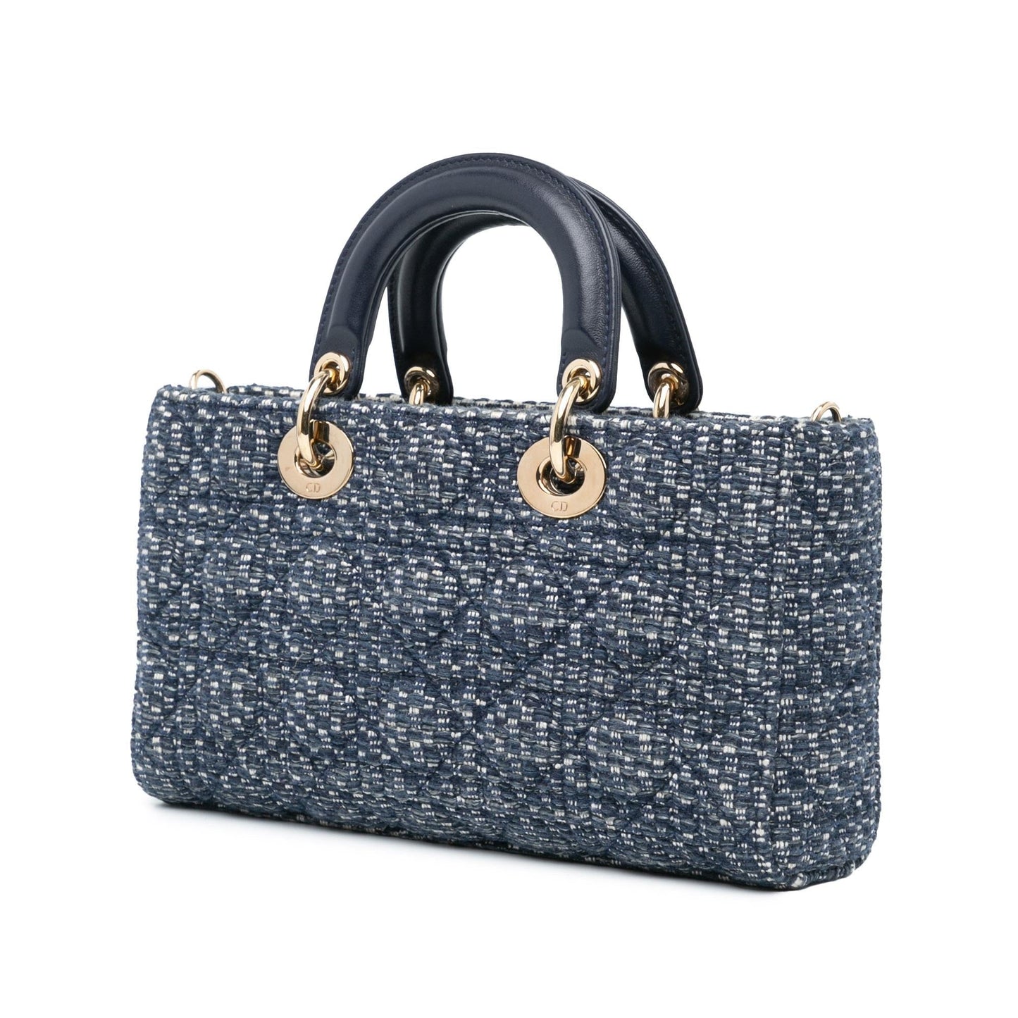 Dior Tweed Cannage Lady Joy Shg Tjbizo Satchel Bag Medium