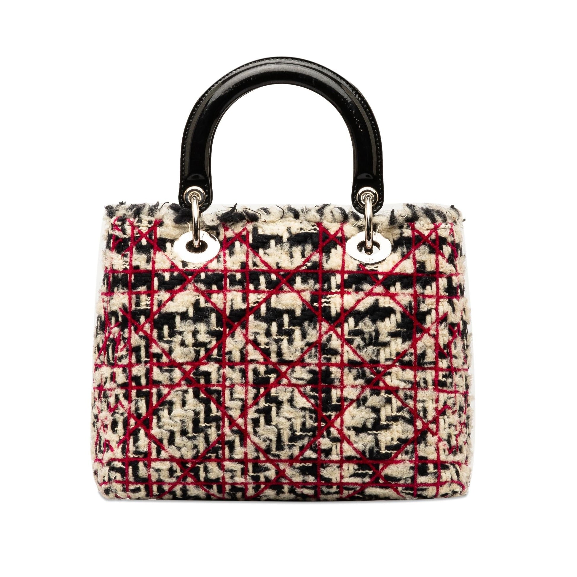 Dior Tweed Cannage Lady Shg 5Klf6U Satchel Bag Medium