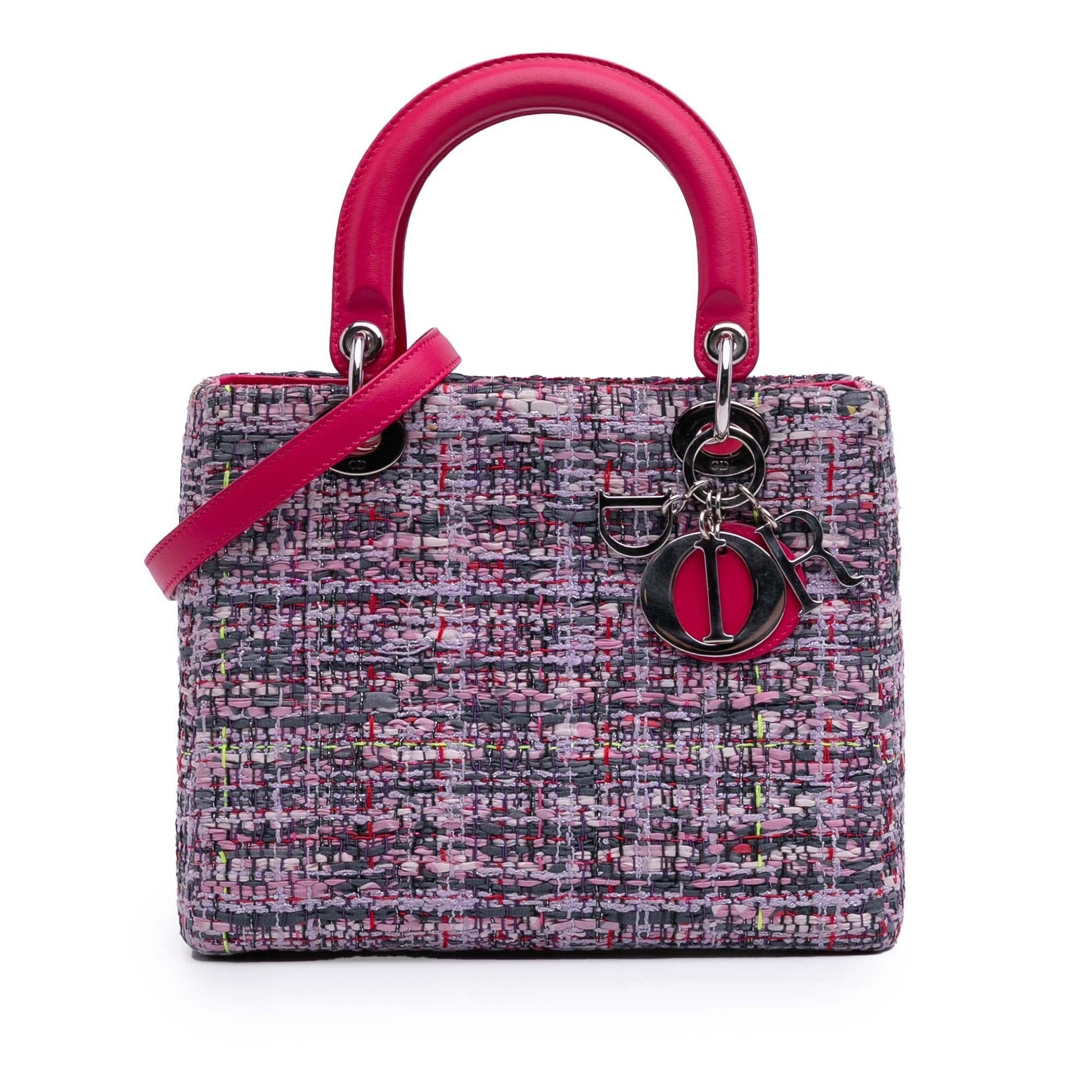 Dior Tweed Lady Satchel Bag Medium