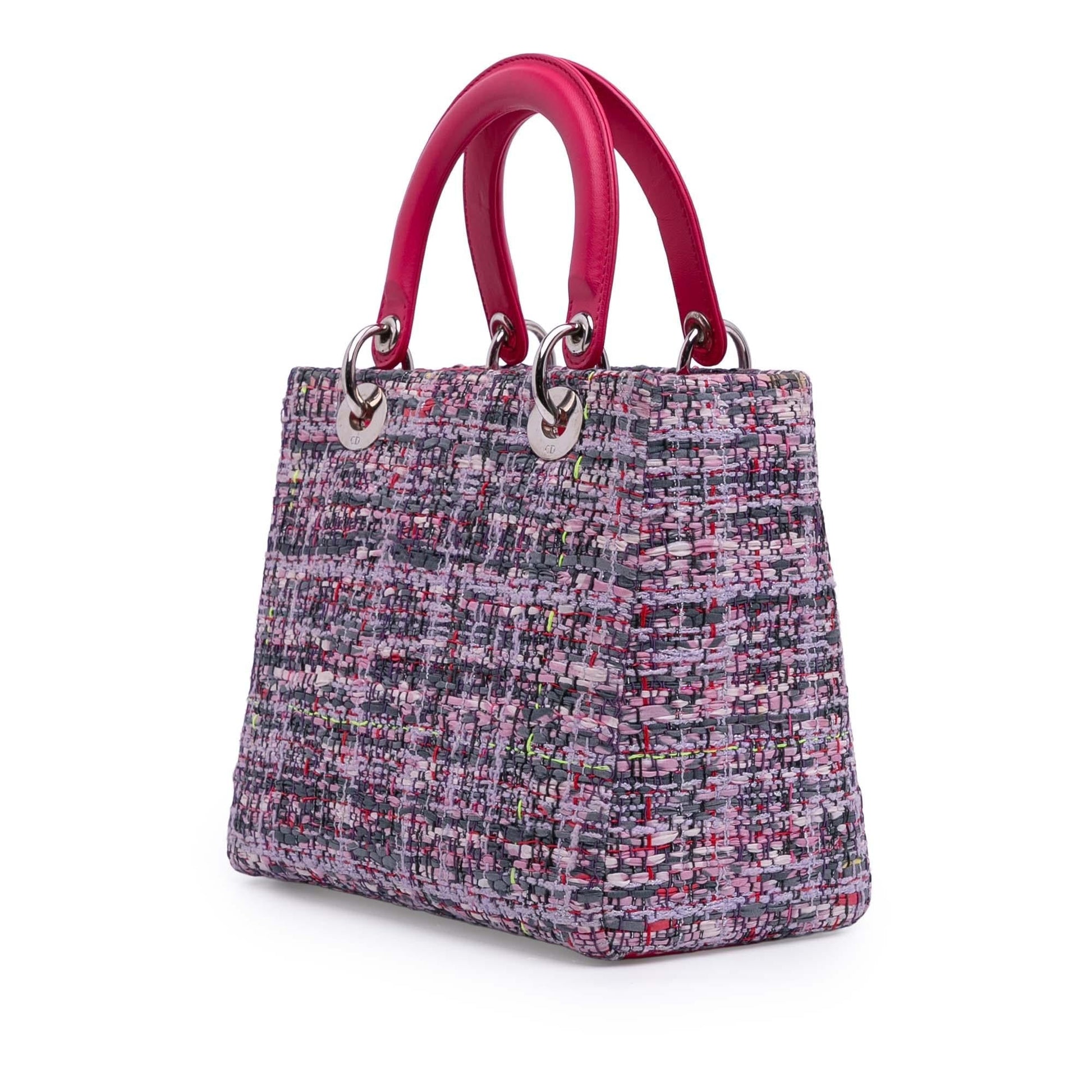 Dior Tweed Lady Satchel Bag Medium Lady Dior 1