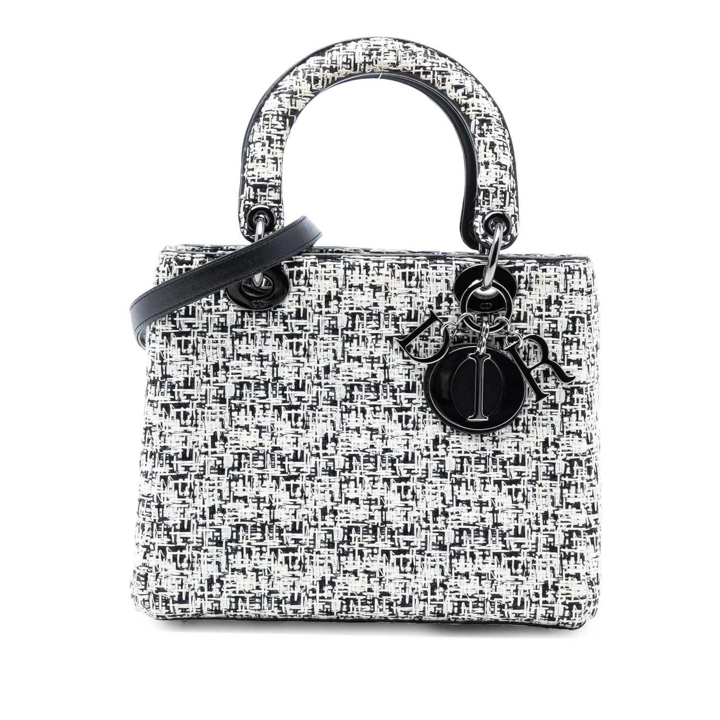 Dior Tweed Lady Satchel Bag Medium Lady Dior 2