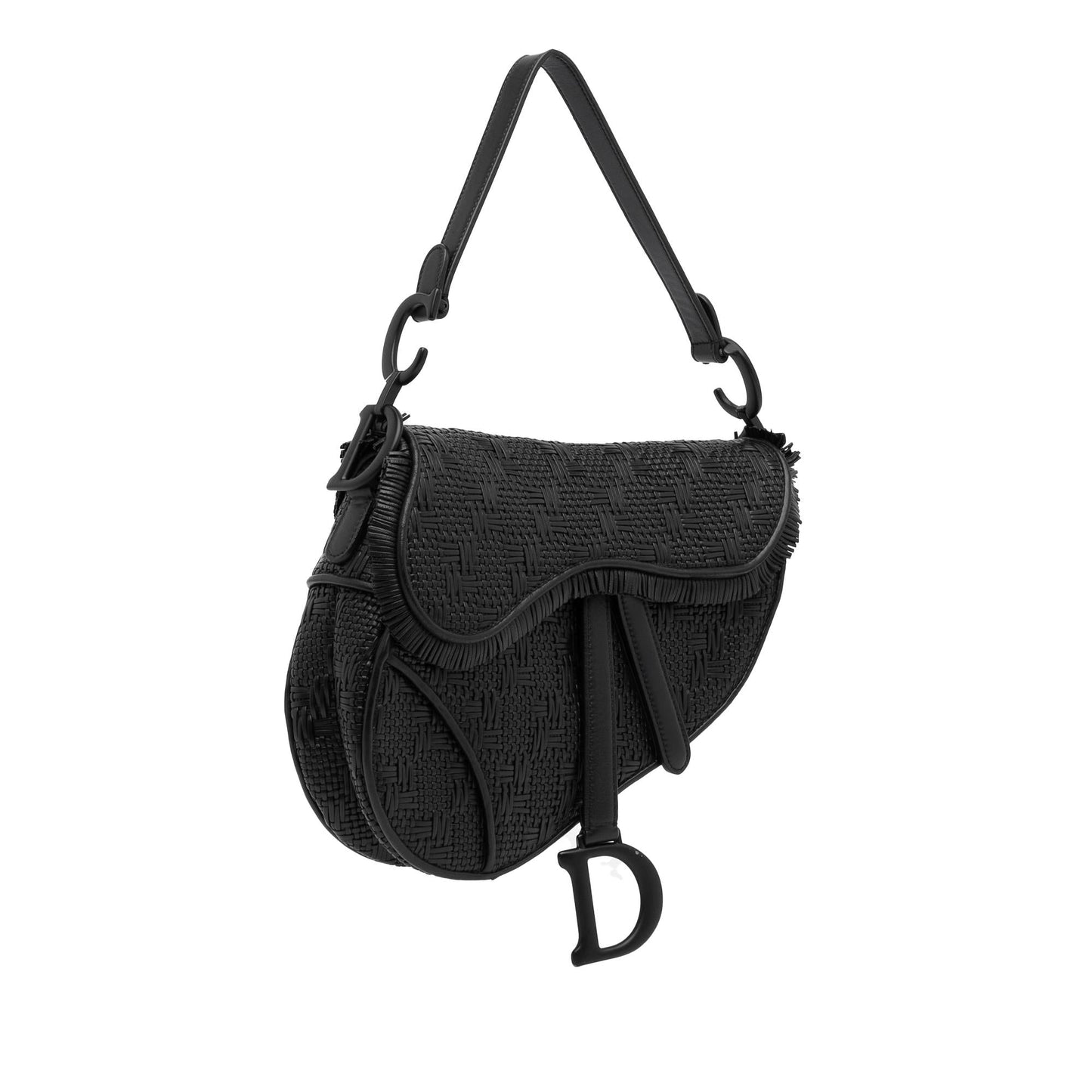 Dior Ultramatte Saddle Bag Shg B1S217 Medium Woven Shoulder Bag