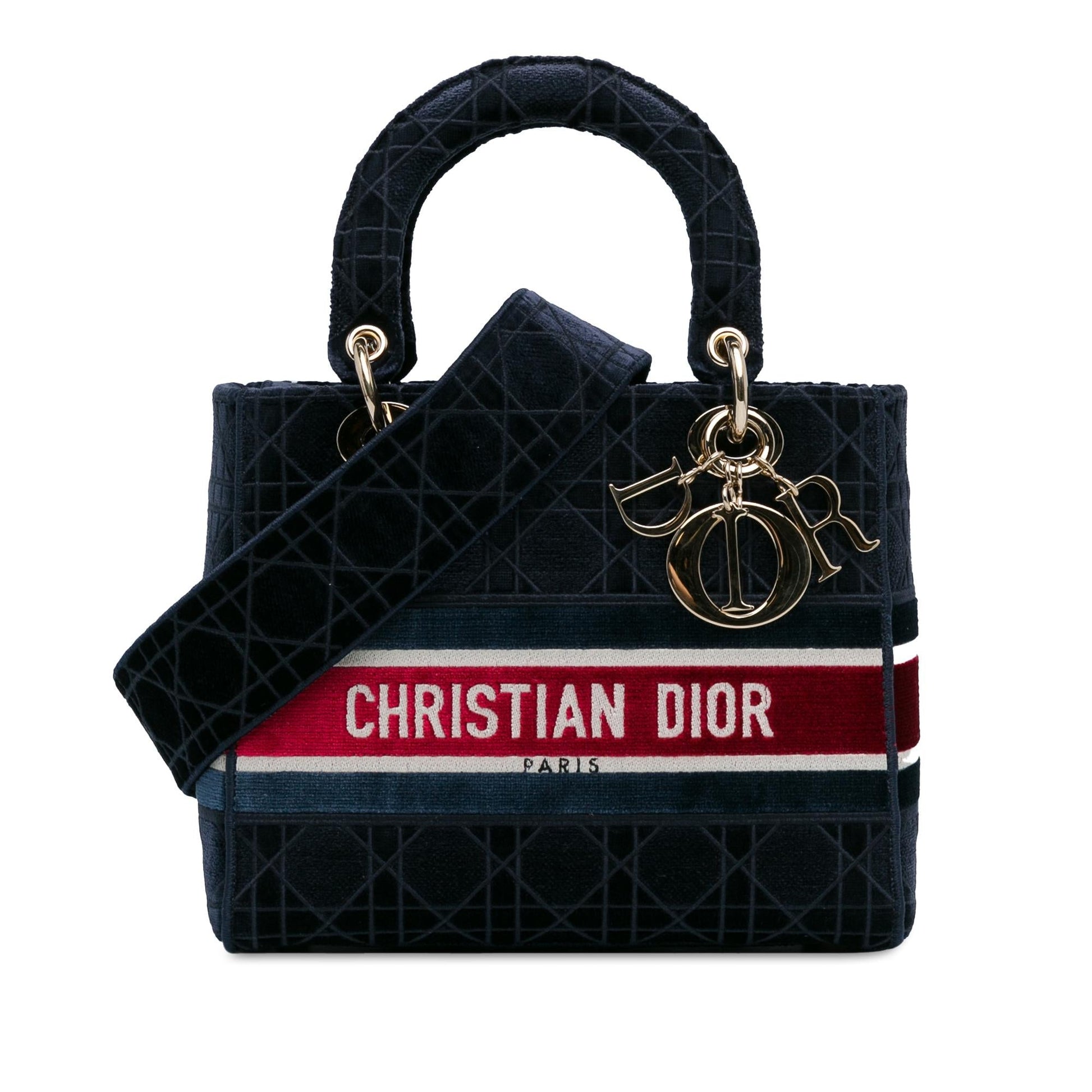Dior Velvet Cannage Lady Lite Shg Ysoyn0 Satchel Bag Medium