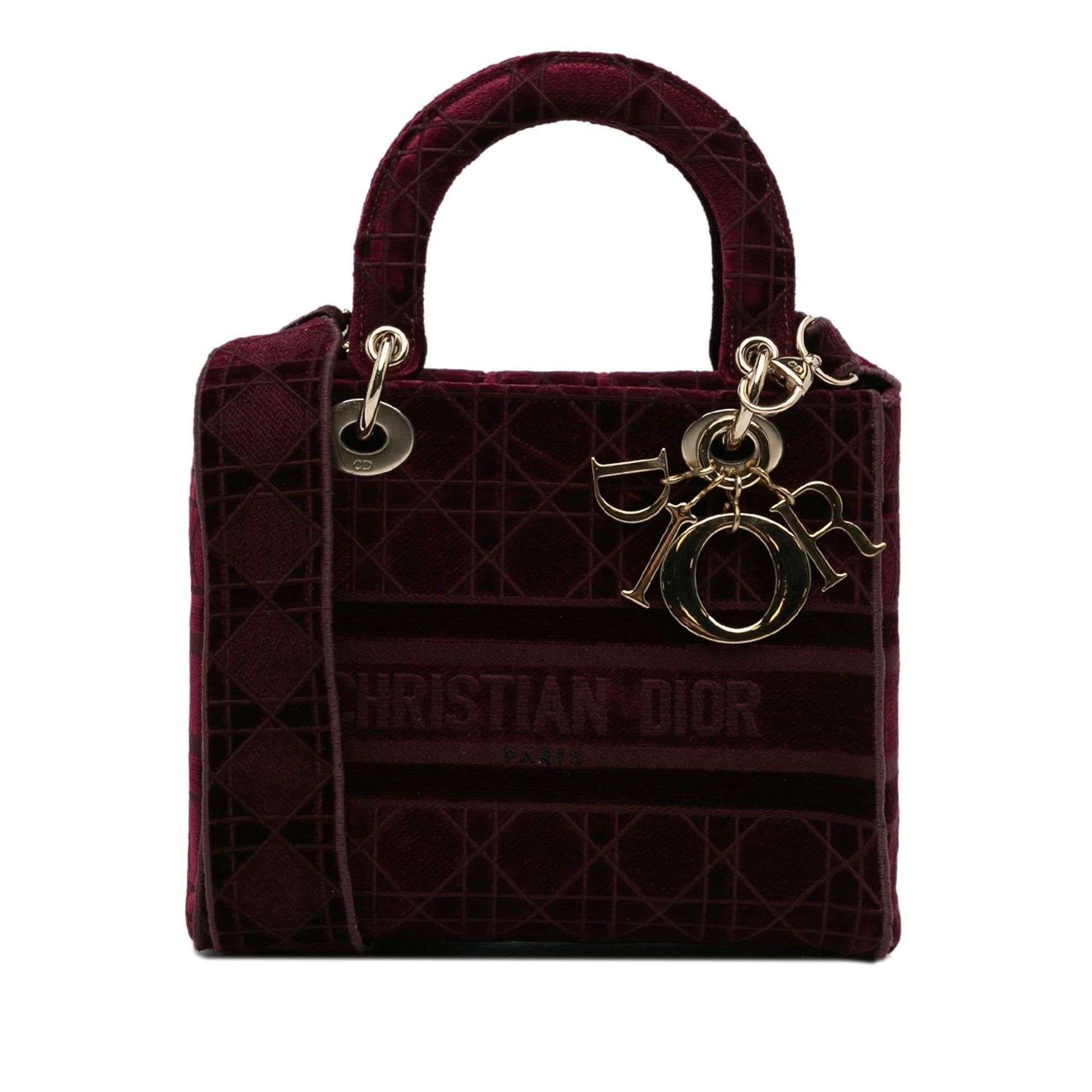 Dior Velvet Cannage Lady Lite Satchel Bag Medium D Lite 3
