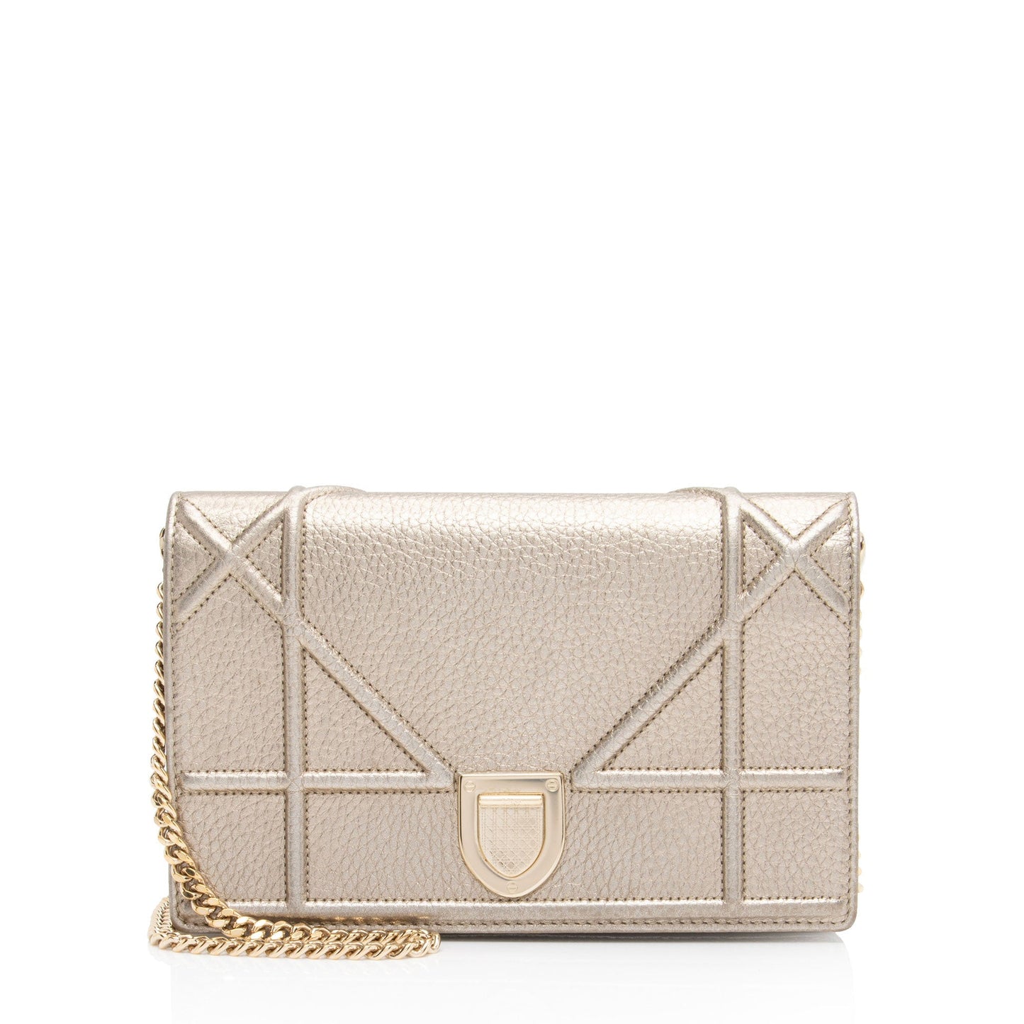 Dior Metallic Calfskin ama Wallet On Bag Shf Rpznj7 Chain Crossbody Bag