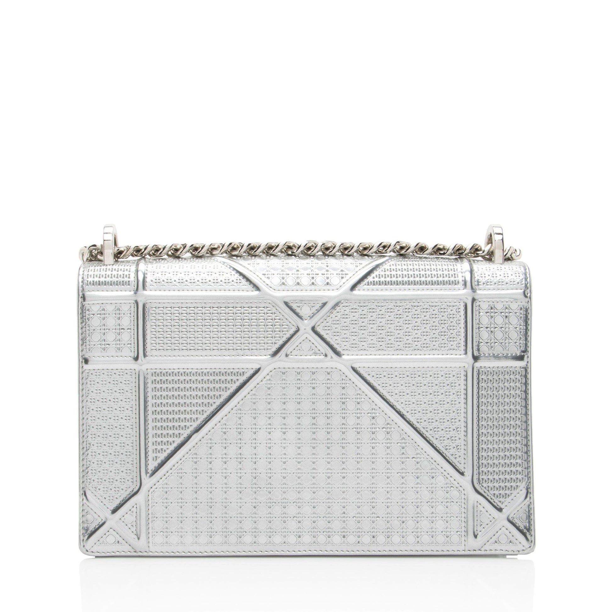 Dior Metallic Calfskin Cannage ama Shoulder Bag Medium Micro